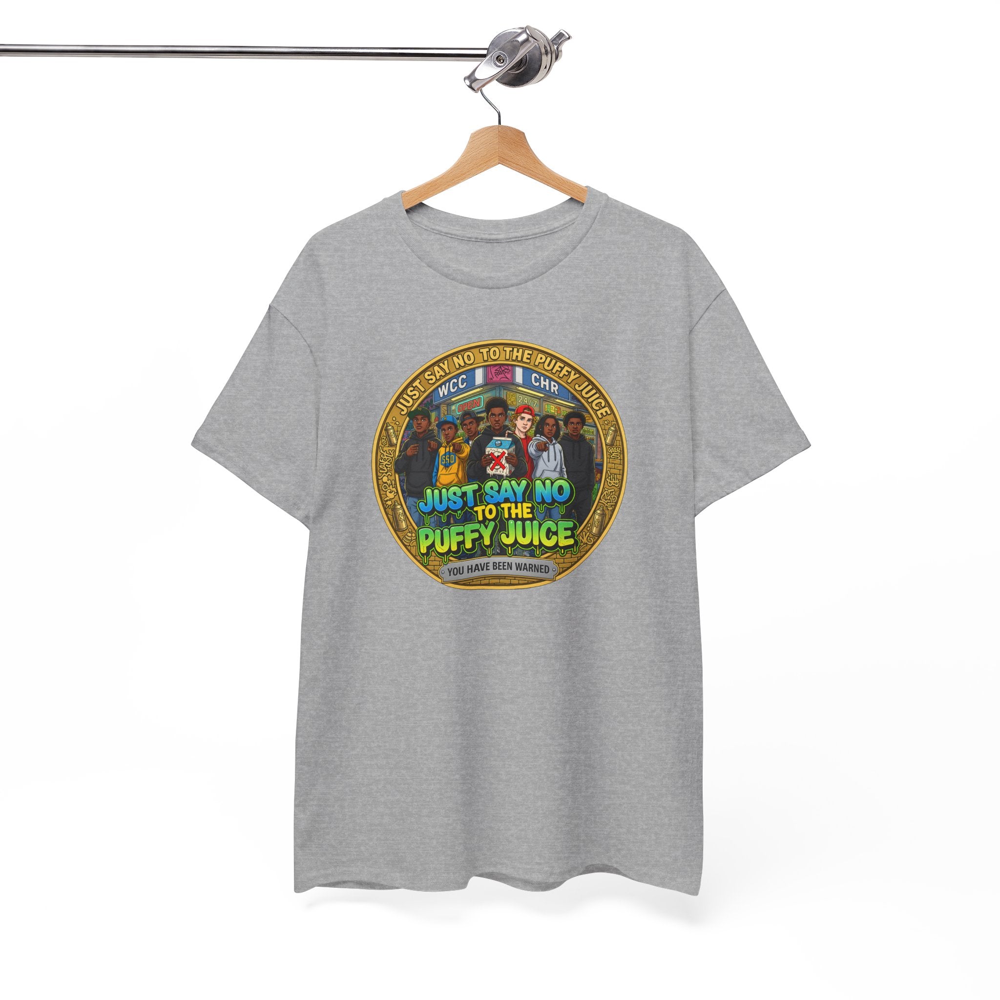 T-Shirt — "Just Say No to the Puffy Juice" Retro Anti-Vape Graphic Tee