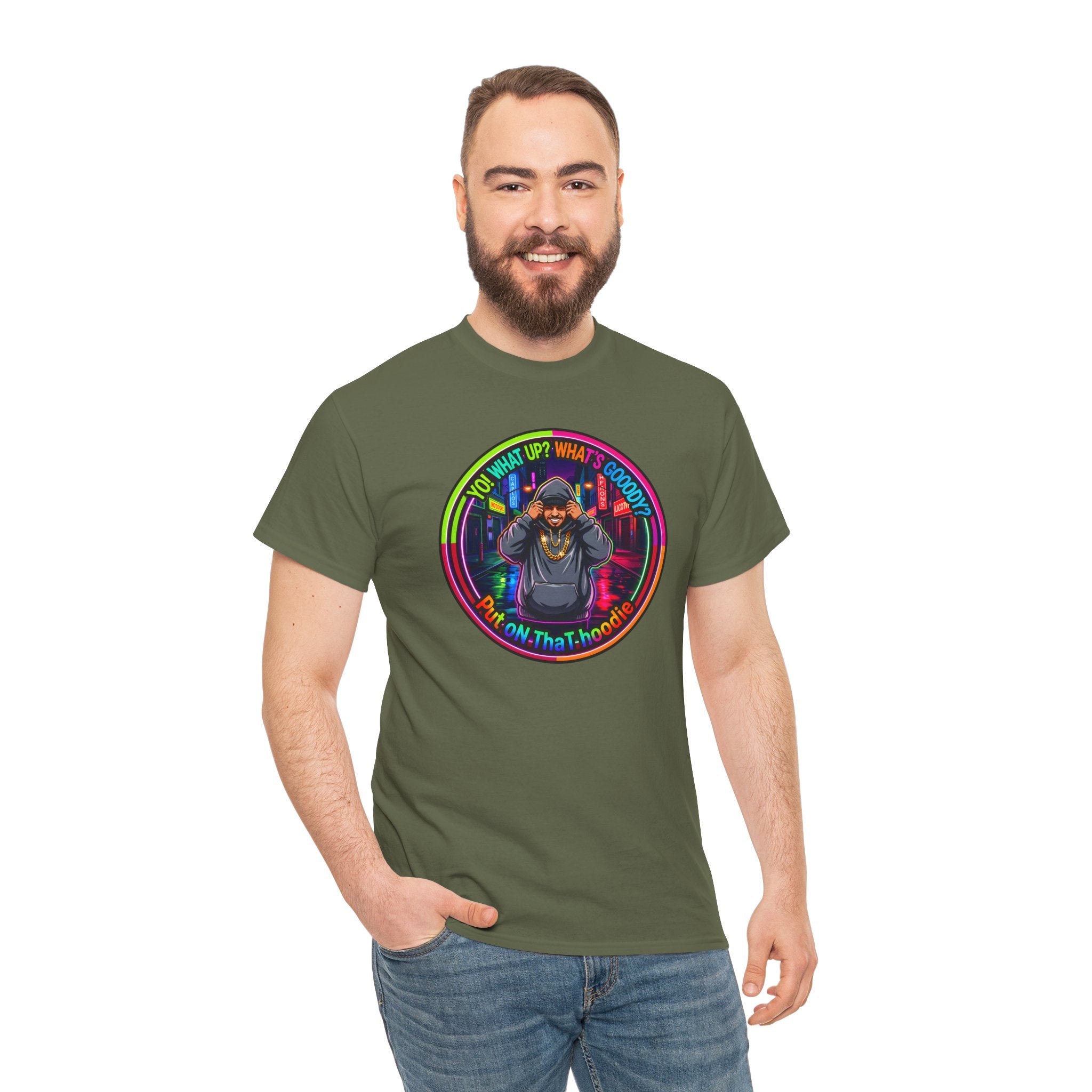 Men's T-Shirt Graphic- "Yo! What's up?  What's Goooody?"