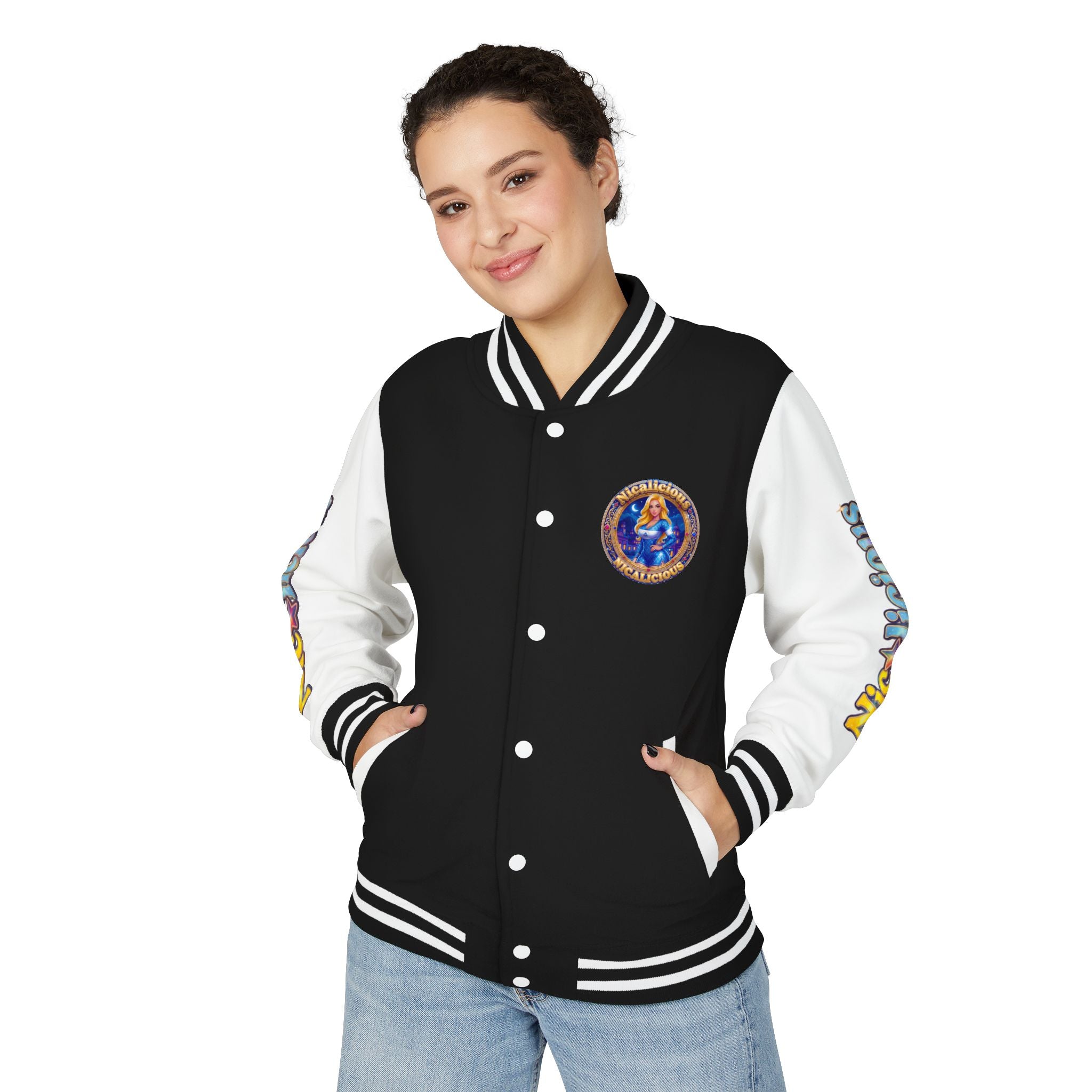 Letterman Jacket — "Nicalicious" Retro Crest Varsity Jacket