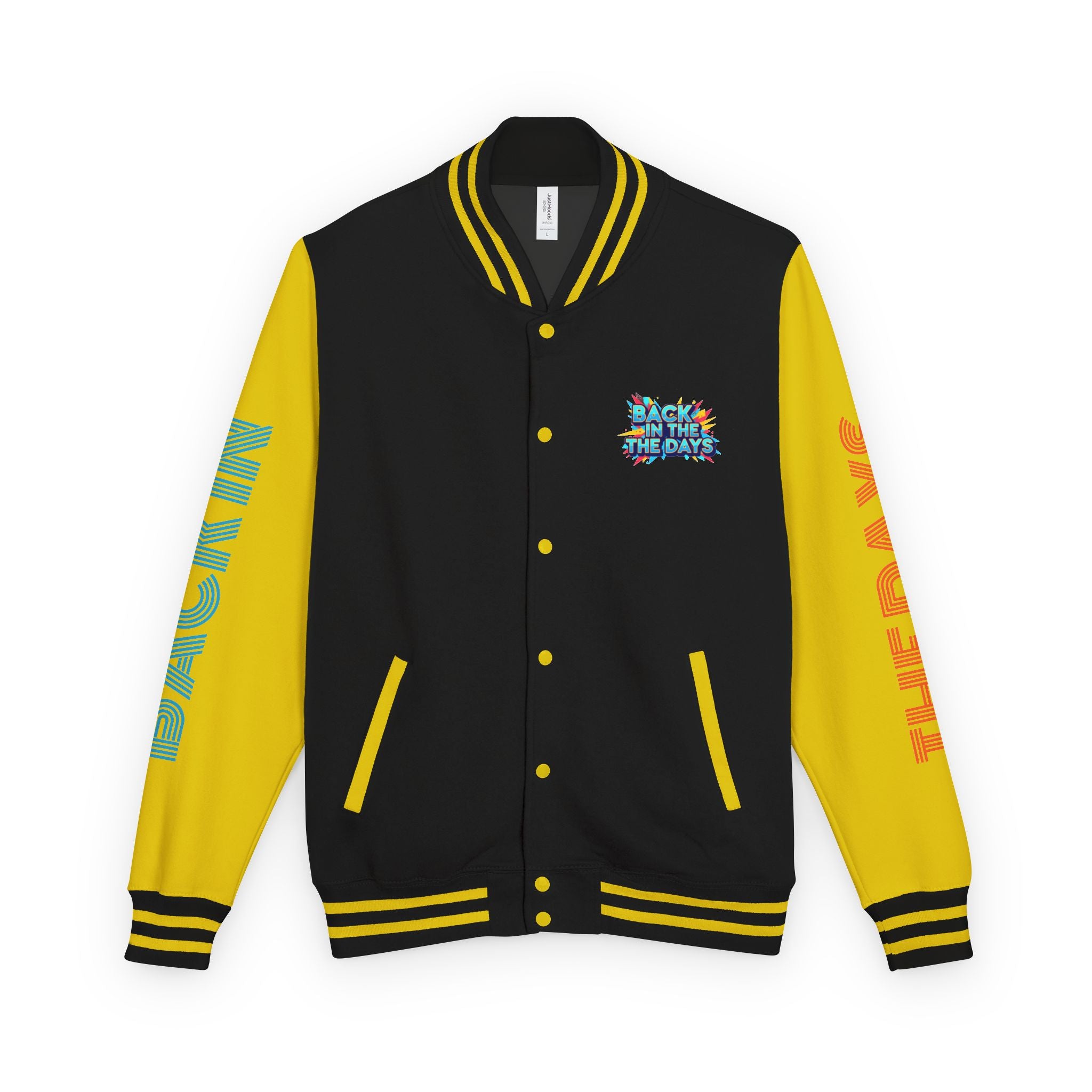 Letterman Jacket — "Back in the Days" Retro Graphic Bomber