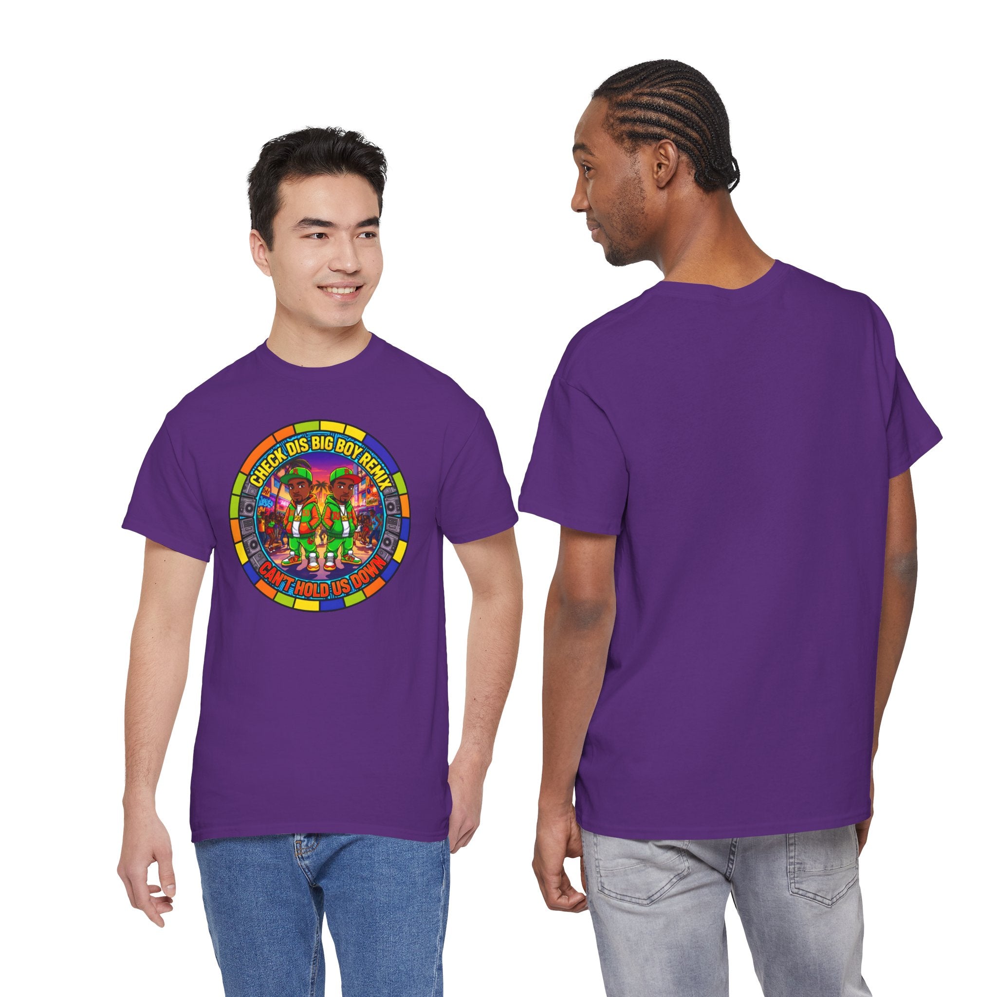 T-Shirt — "Check Dis Big Boy Remix" Colorful Cartoon Grap6hic Tee