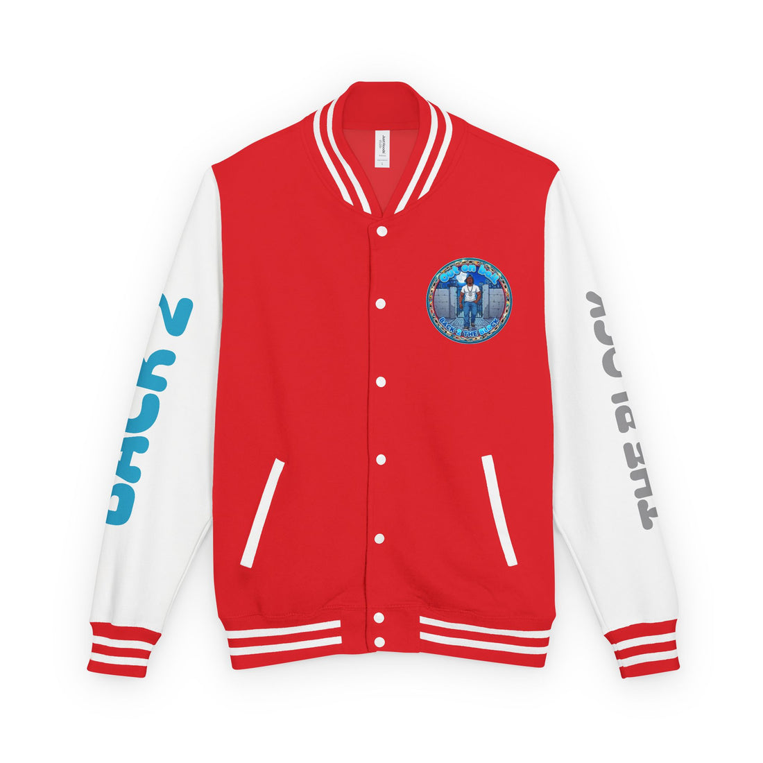 Letterman Jacket — 'Back 2 The Block' Retro Streetwear Patch Jacket
