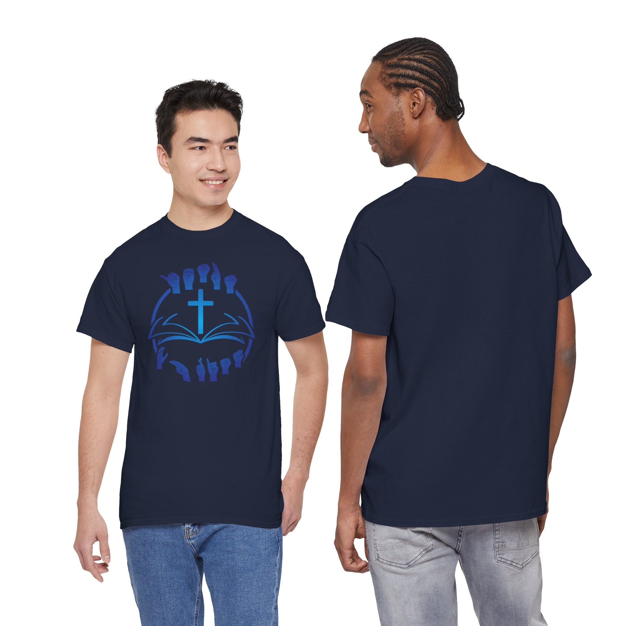 "Christian Bible Cross Sign Language "T-Shirt — Faith Prayer Hands Tee