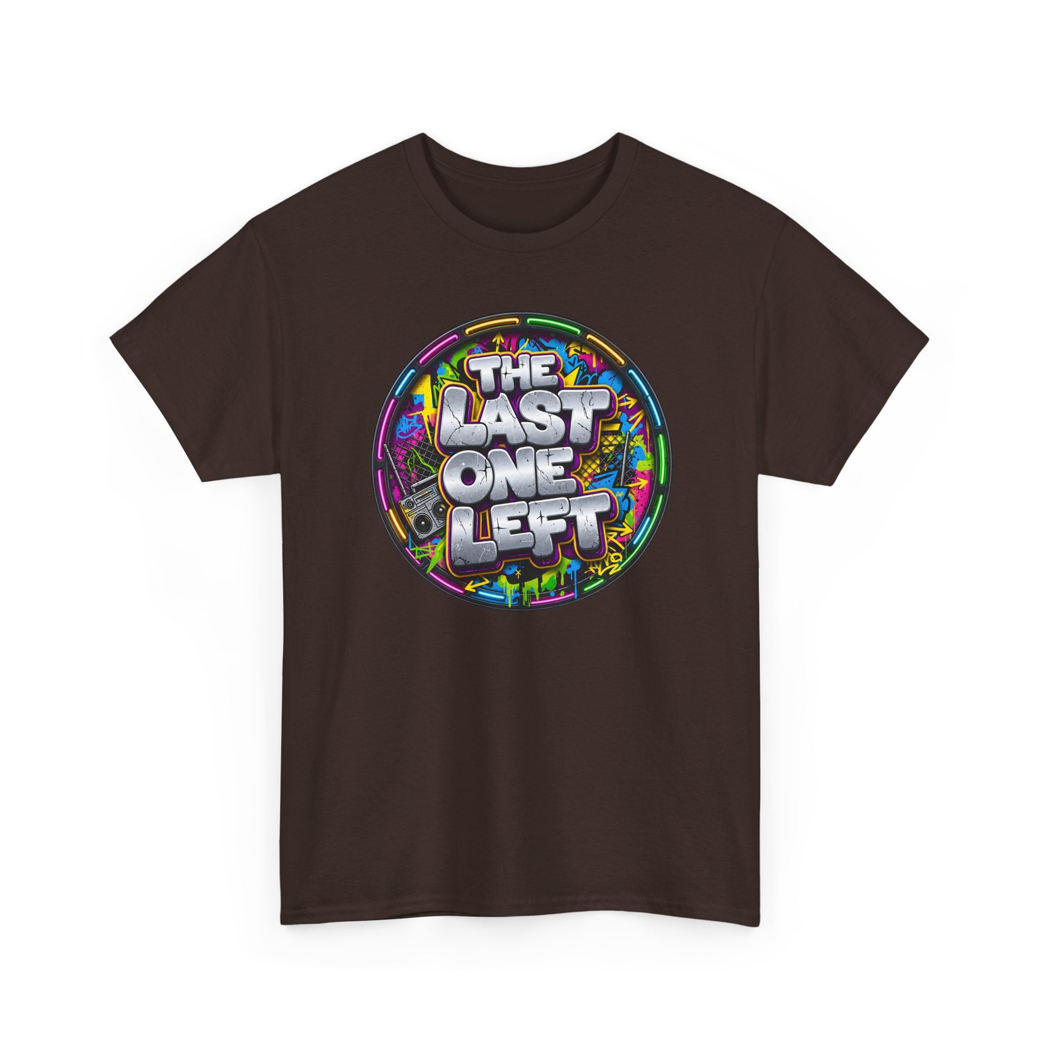 Graphic Tee - "The Last One Left" Colorful Retro Badge