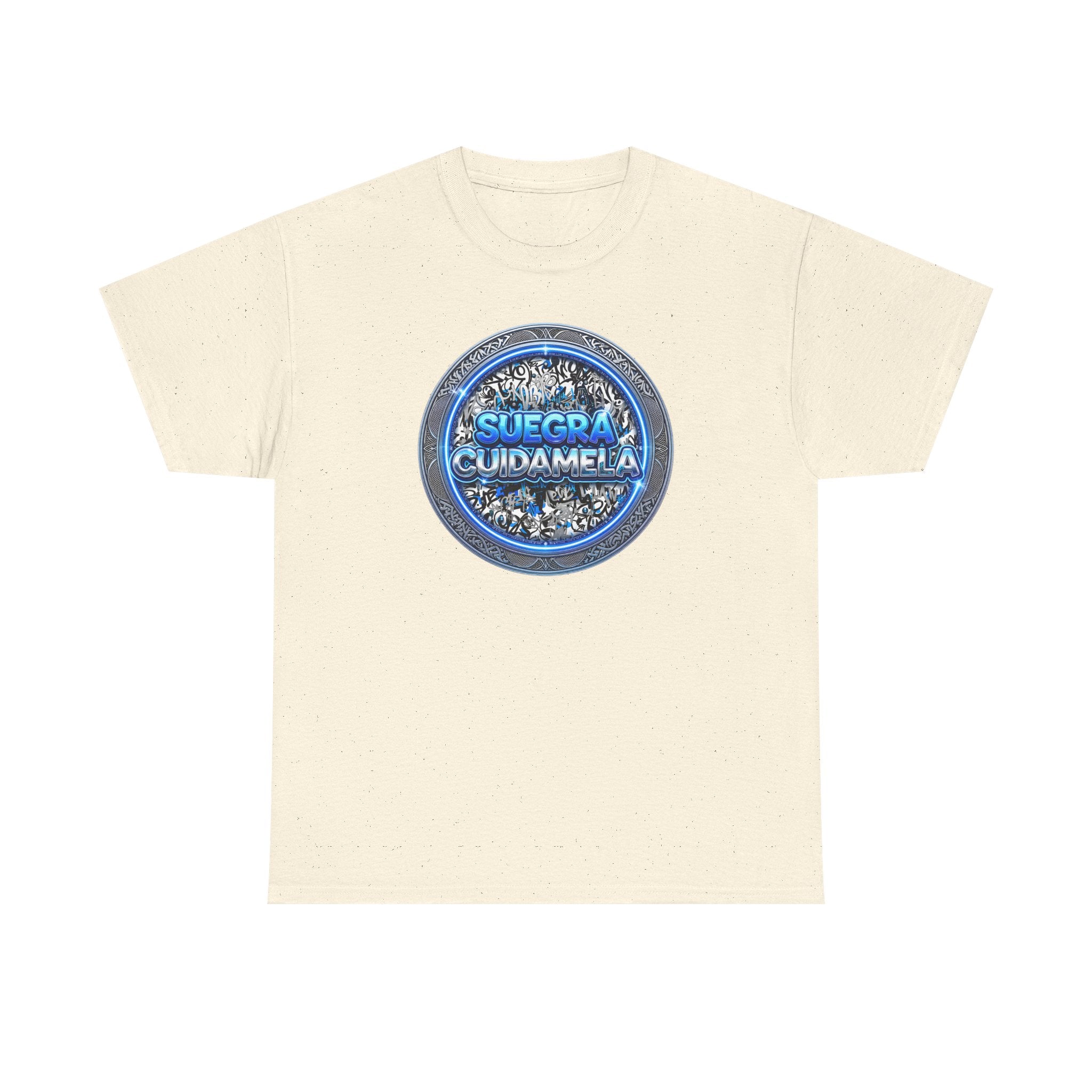 T-Shirt — Suegra Cuídame (Blue Floral Emblem)