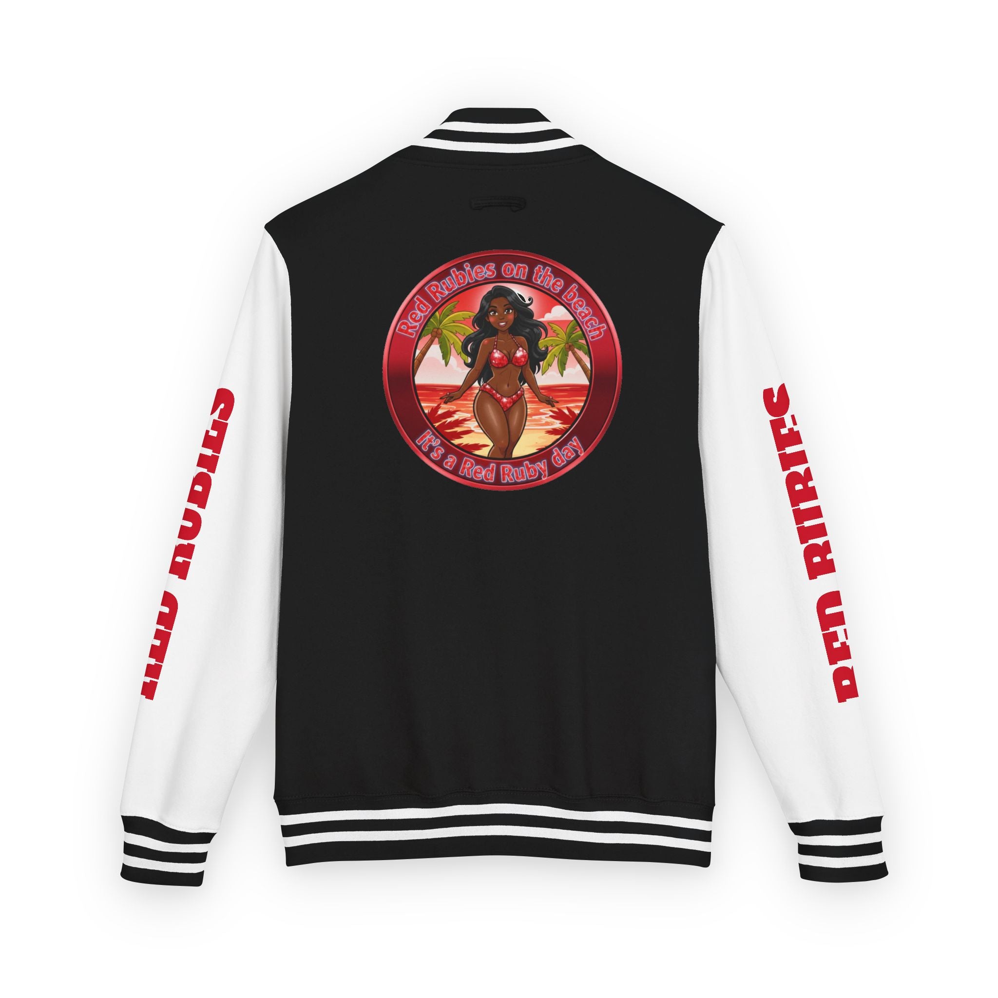 Letter Us- " It's A Rubie Day"-Retro Island Pinup Red & White