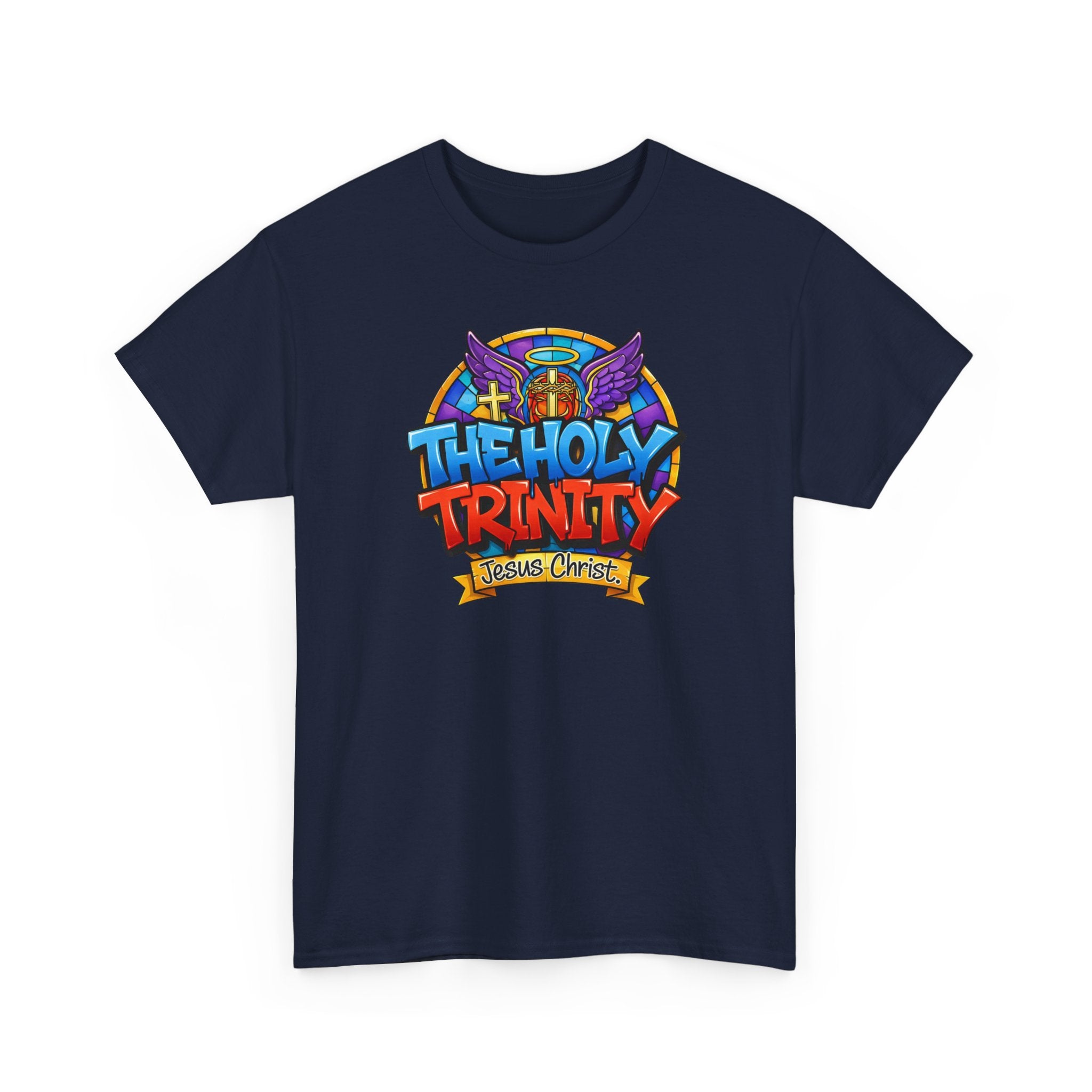 Christian T-Shirt — "The Holy Trinity: Jesus Christ" Colorful Faith Tee