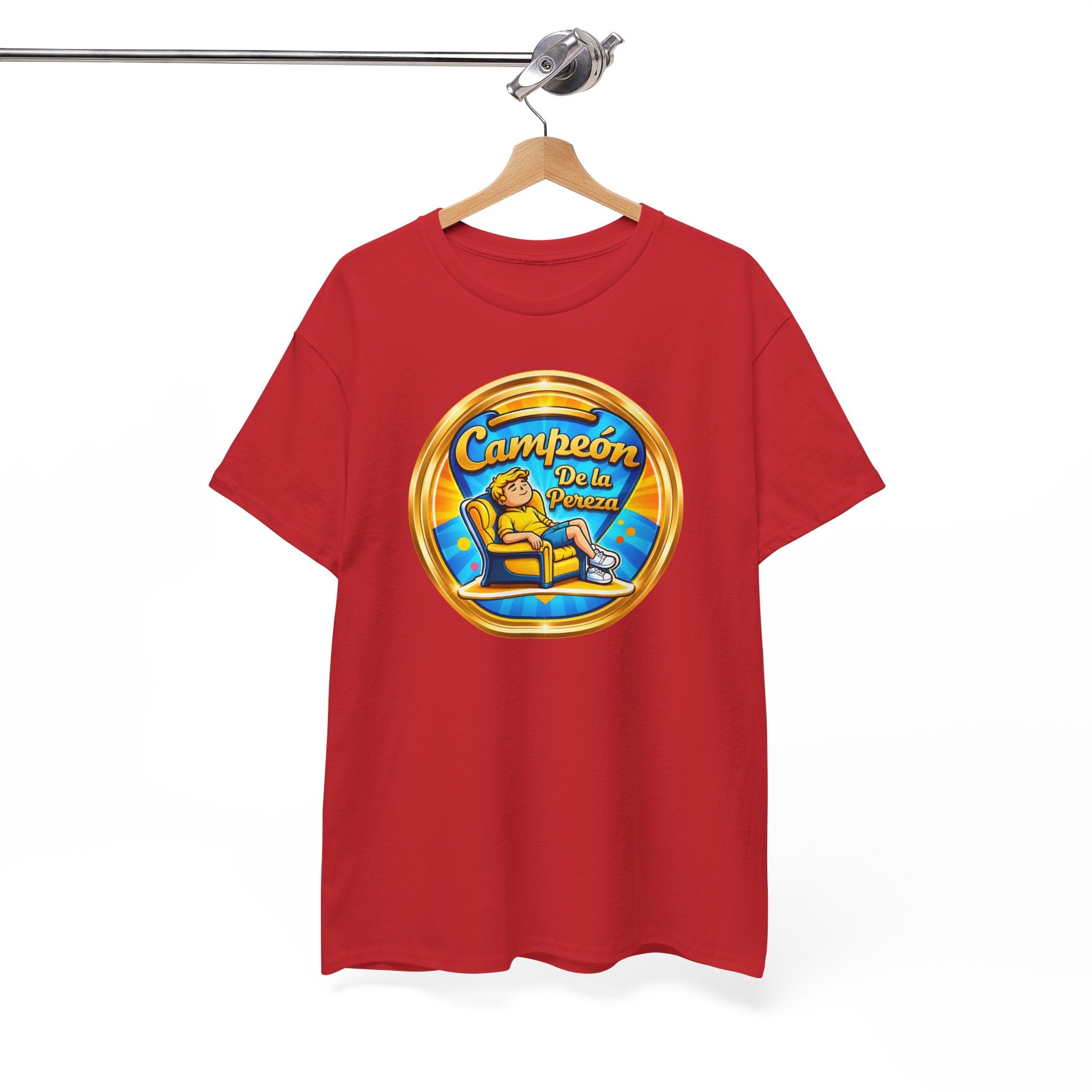"Campeón De La Pereza" Tee — Gold Badge Adventure T‑Shirt