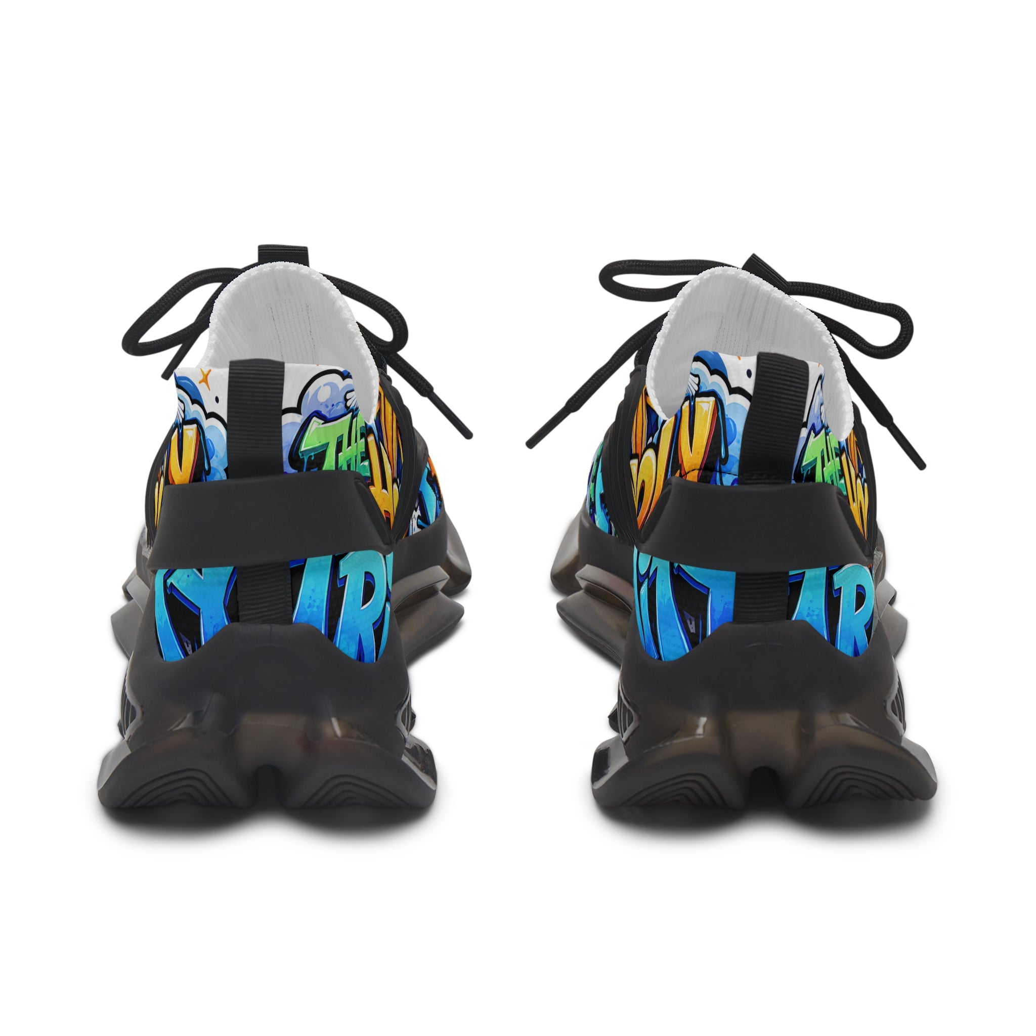 Men's Mesh Sneakers — 'The Holy' Colorful Graffiti Athletic Shoes for Women