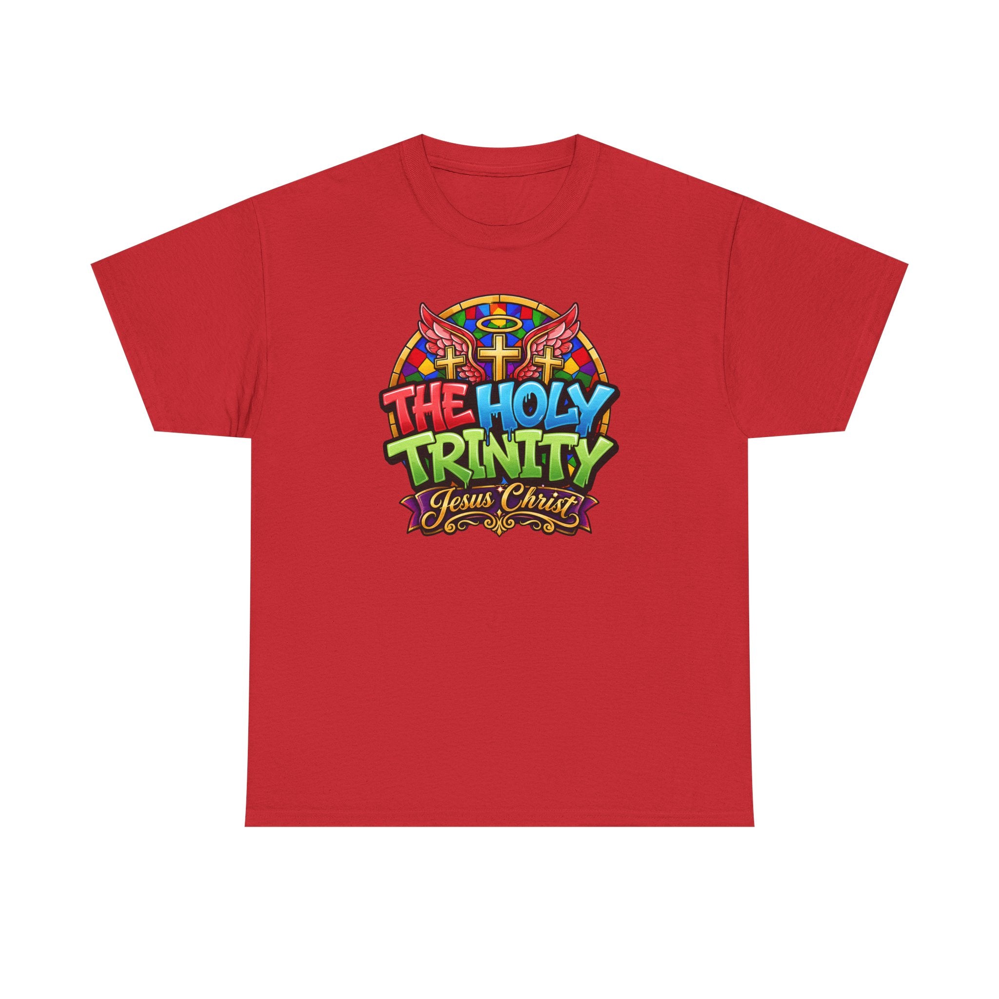 Holy Trinity Graphic Tee — 'The Holy Trinity Jesus Christ' Colorful Faith T-Shirt