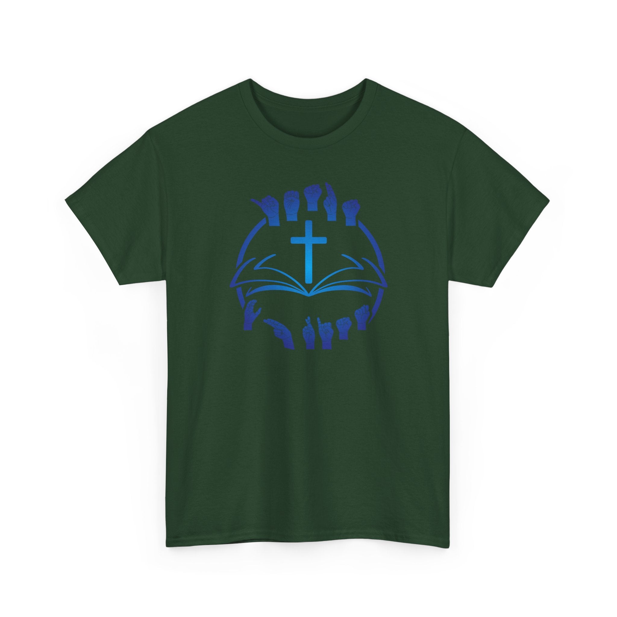 "Christian Bible Cross Sign Language "T-Shirt — Faith Prayer Hands Tee