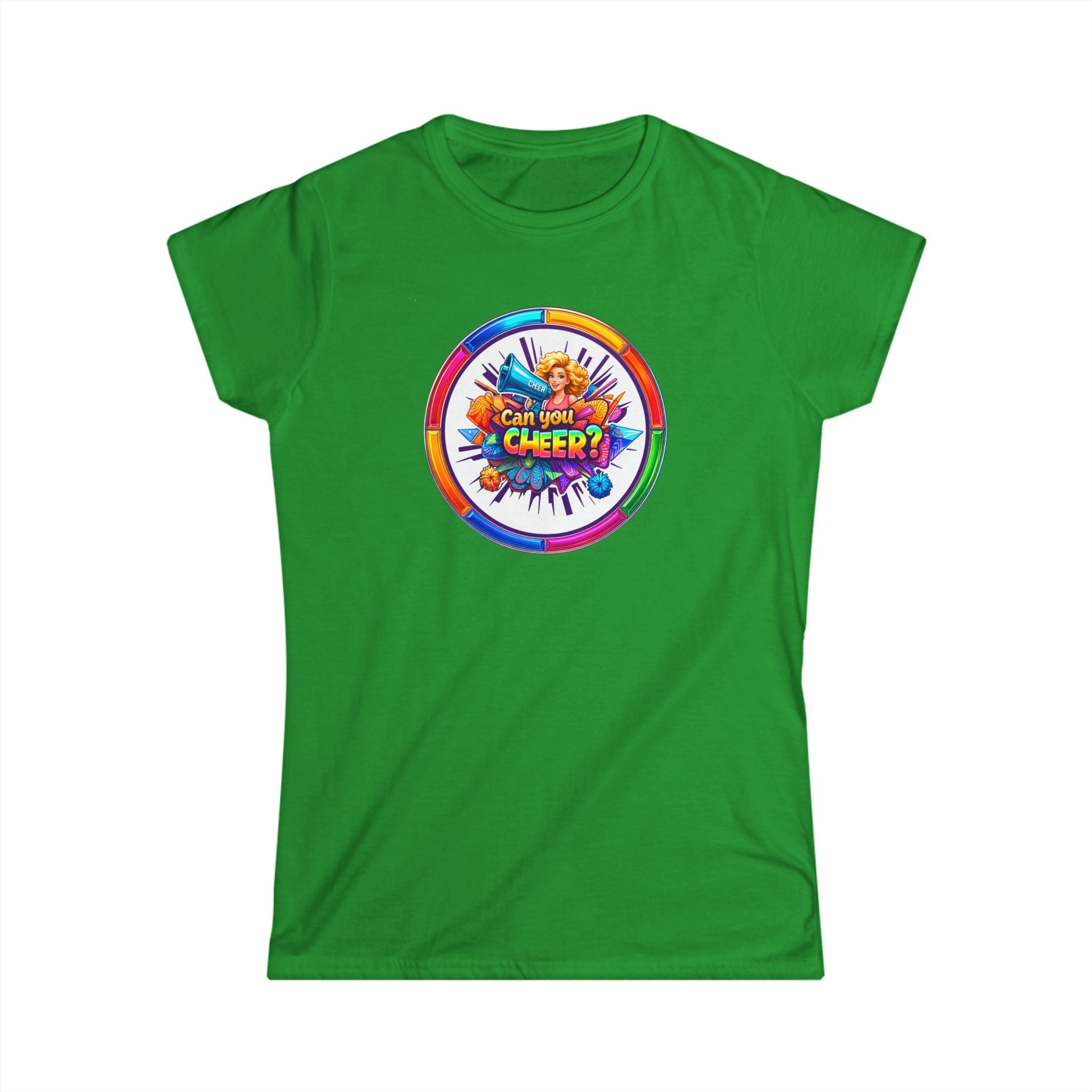 "Can You  Cheer "Women’s Graphic Tee — Colorful Cheerleading Spirit Shirt