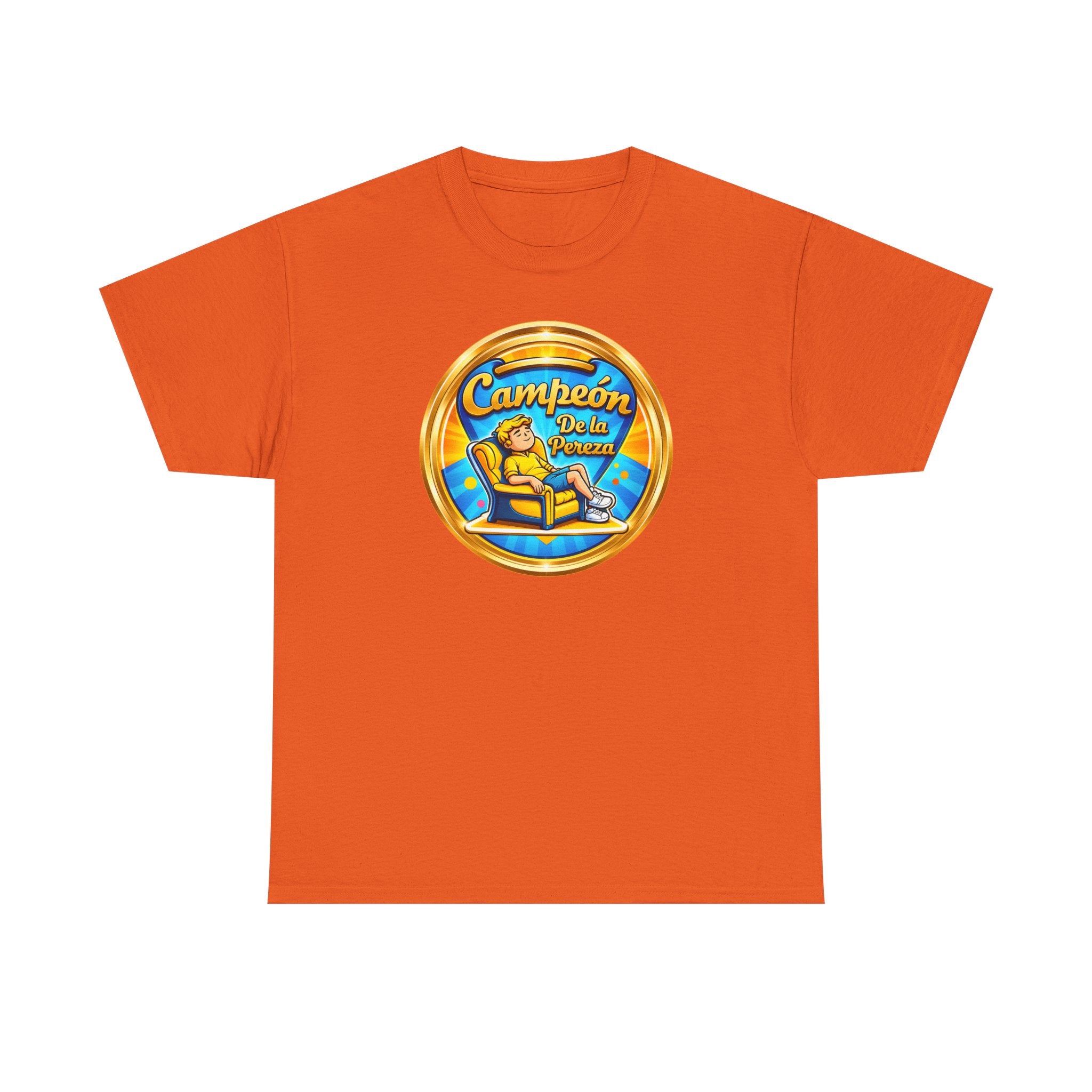 "Campeón De La Pereza" Tee — Gold Badge Adventure T‑Shirt