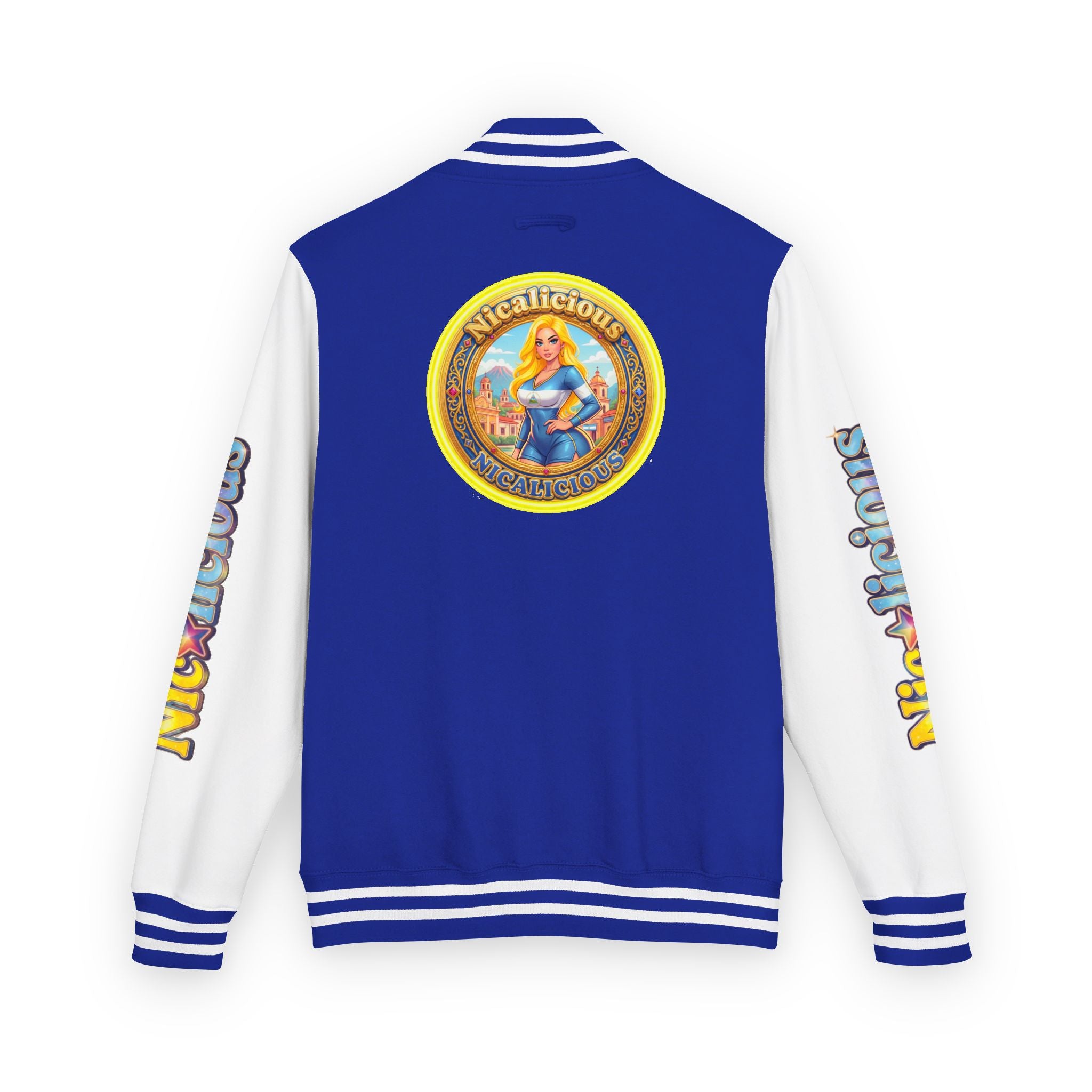 Letterman Jacket — 'Nicalicious' Retro Pinup Logo Varsity Jacket