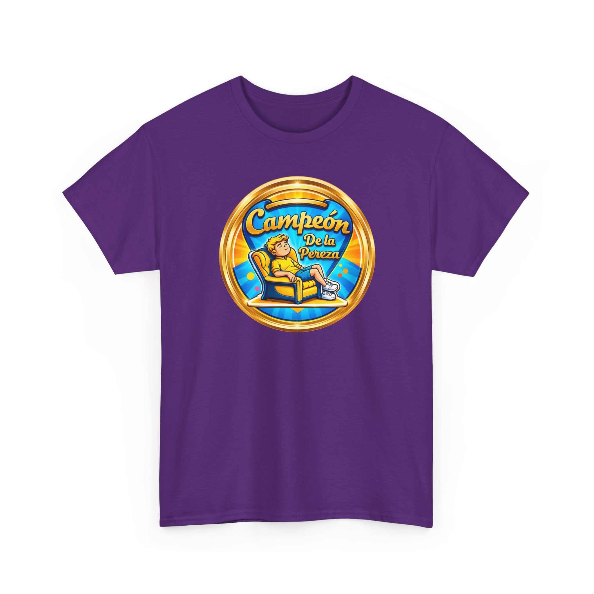 "Campeón De La Pereza" Tee — Gold Badge Adventure T‑Shirt