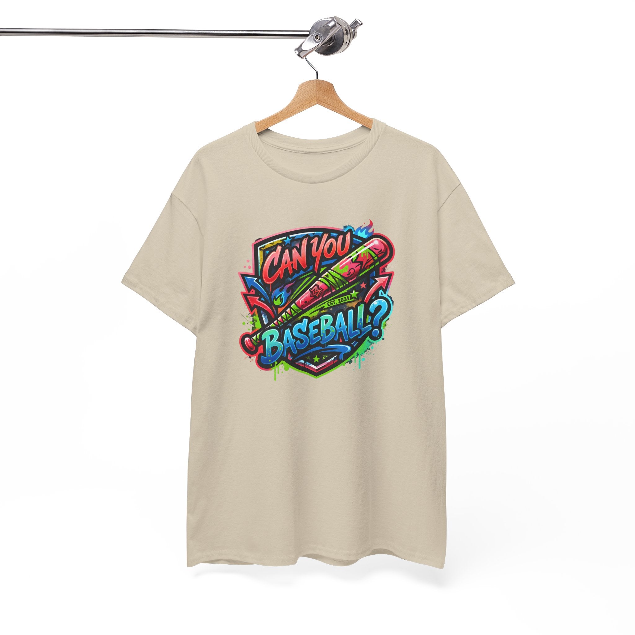 Can You Baseball? T-Shirt — Colorful Retro Baseball Graphic Tee