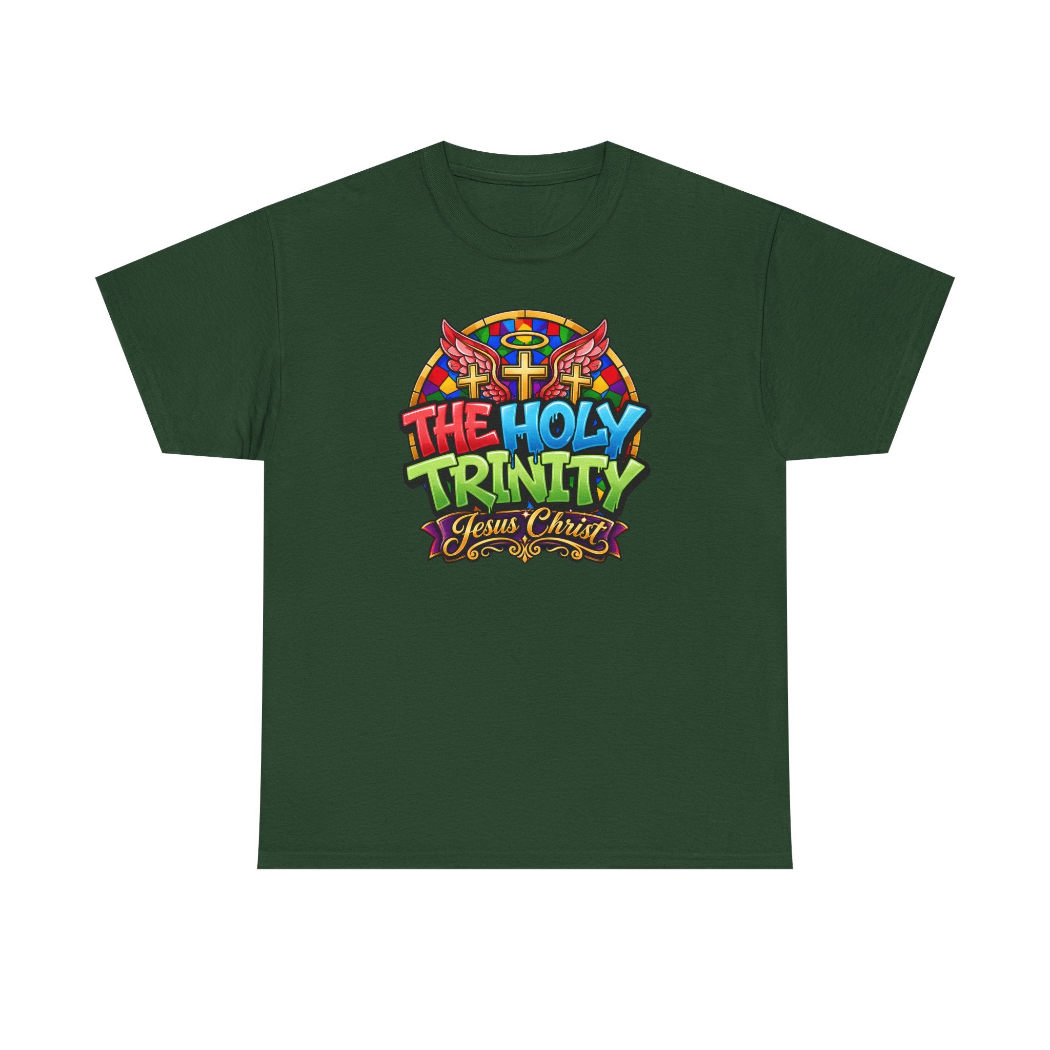 Holy Trinity Graphic Tee — 'The Holy Trinity Jesus Christ' Colorful Faith T-Shirt