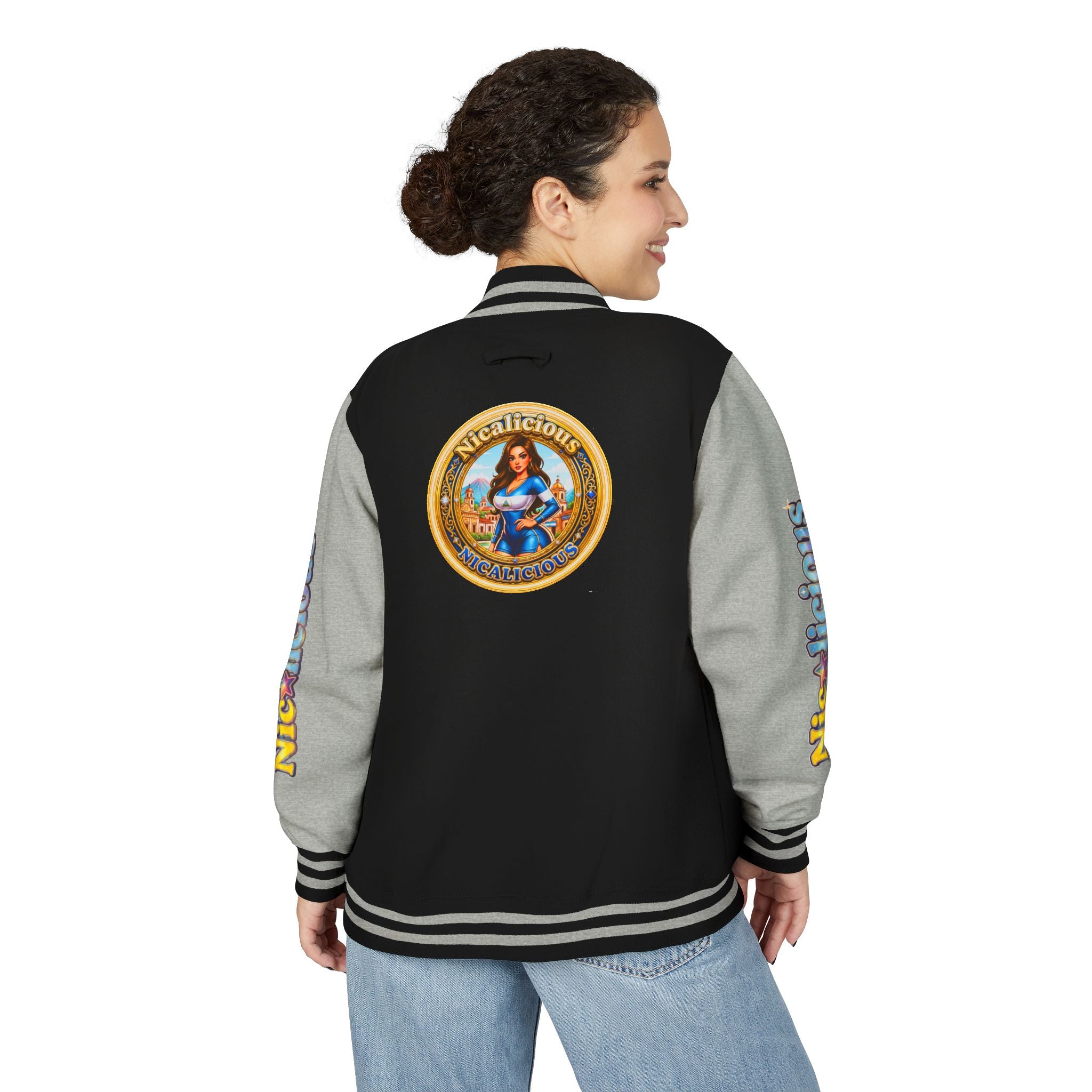 Letterman Jacket — 'Nicalicious' Retro Varsity Bomber