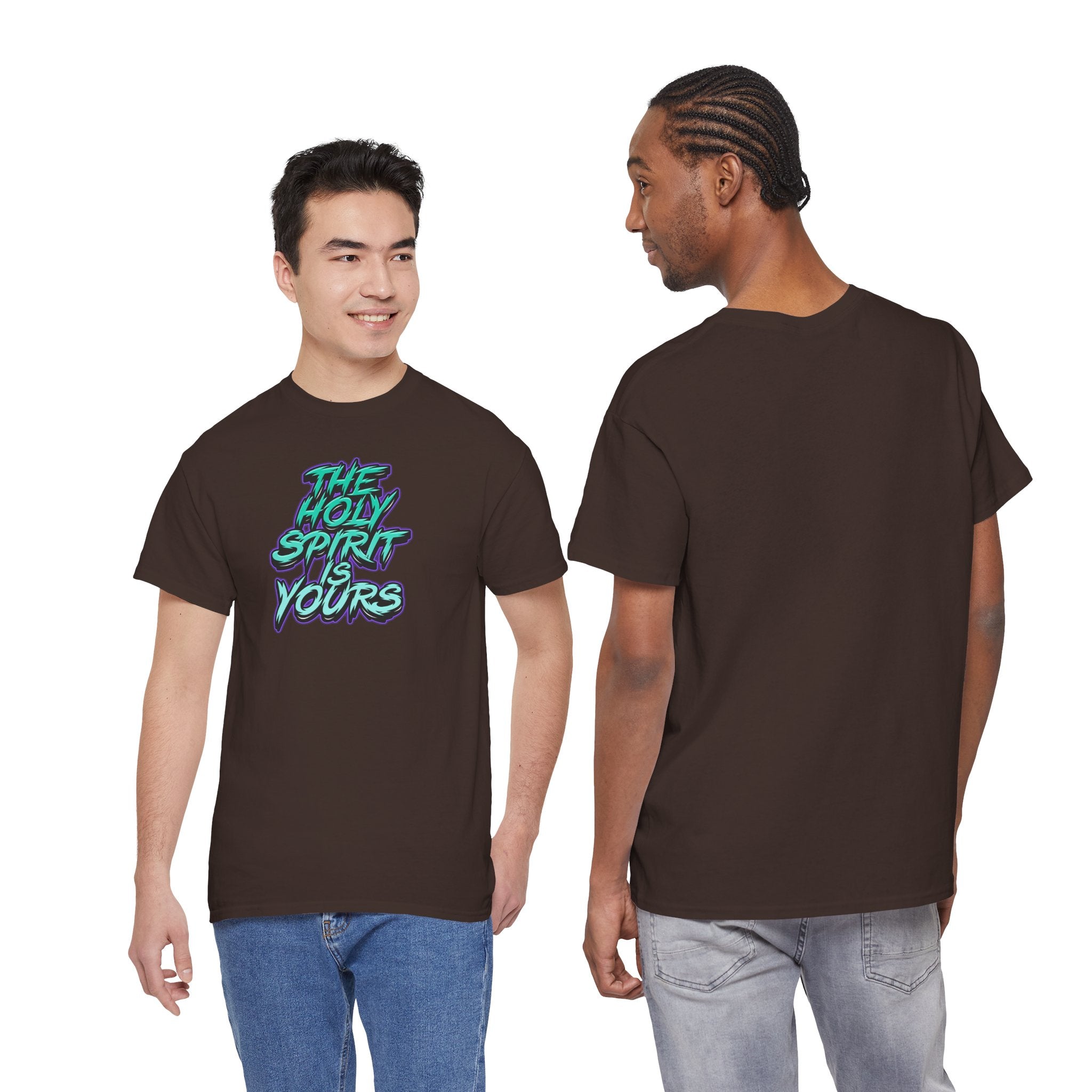 T-Shirt — "The Holy Spirit Yours" Retro Script Faith Tee