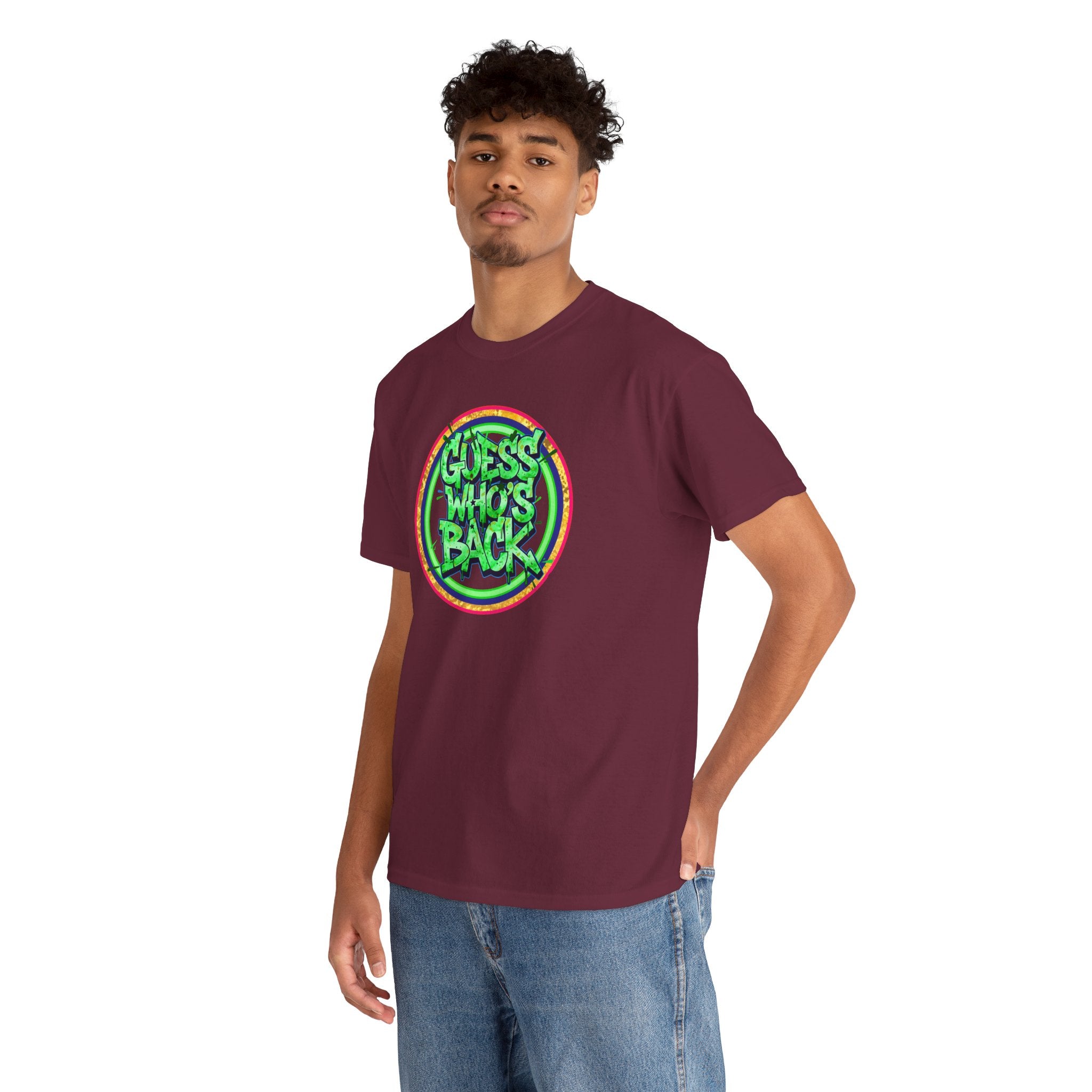 T-Shirt — "Guess Who's Back" Retro Graffiti Tee