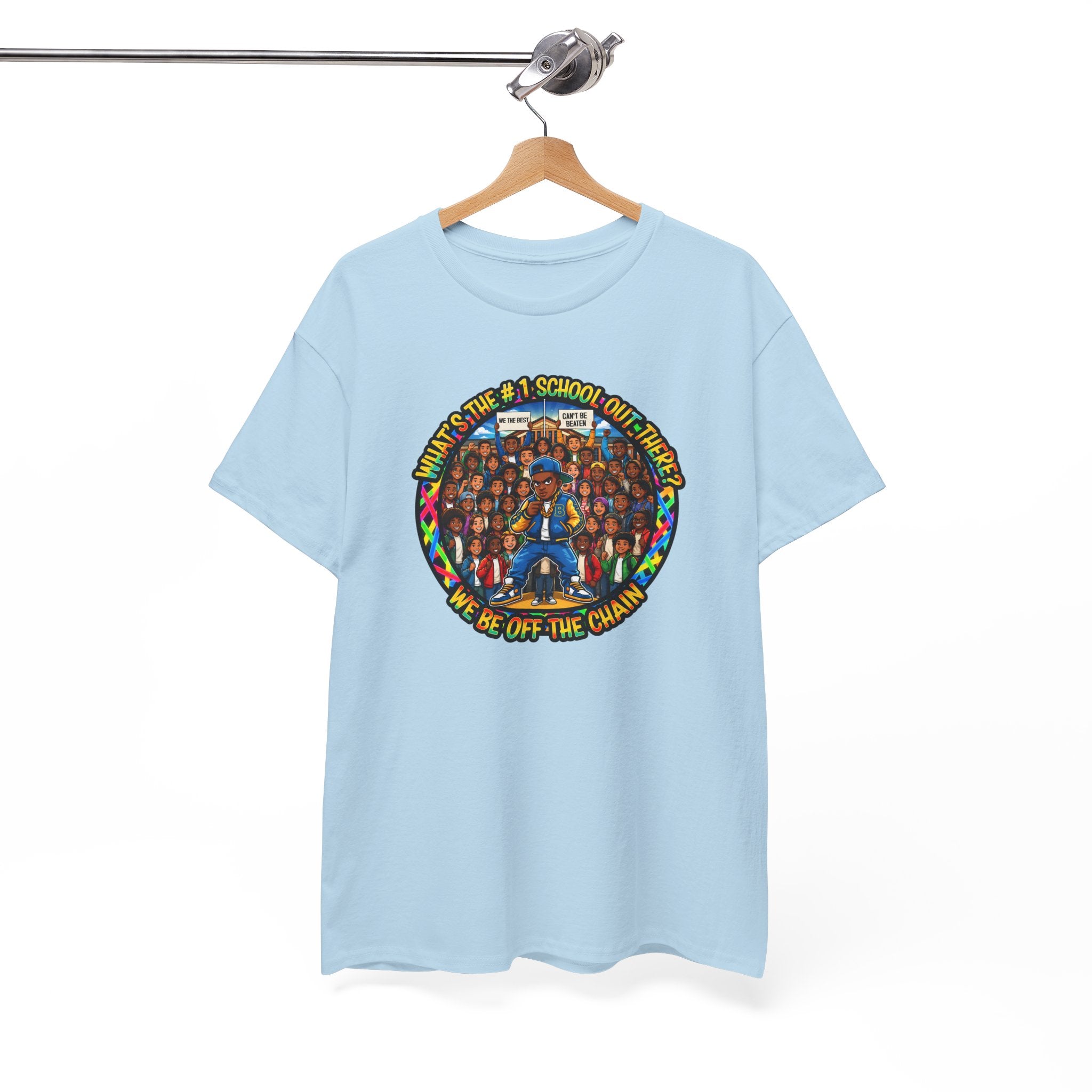 Community Unity Tee — "What's The #1 School Out There" Illustration Shirt