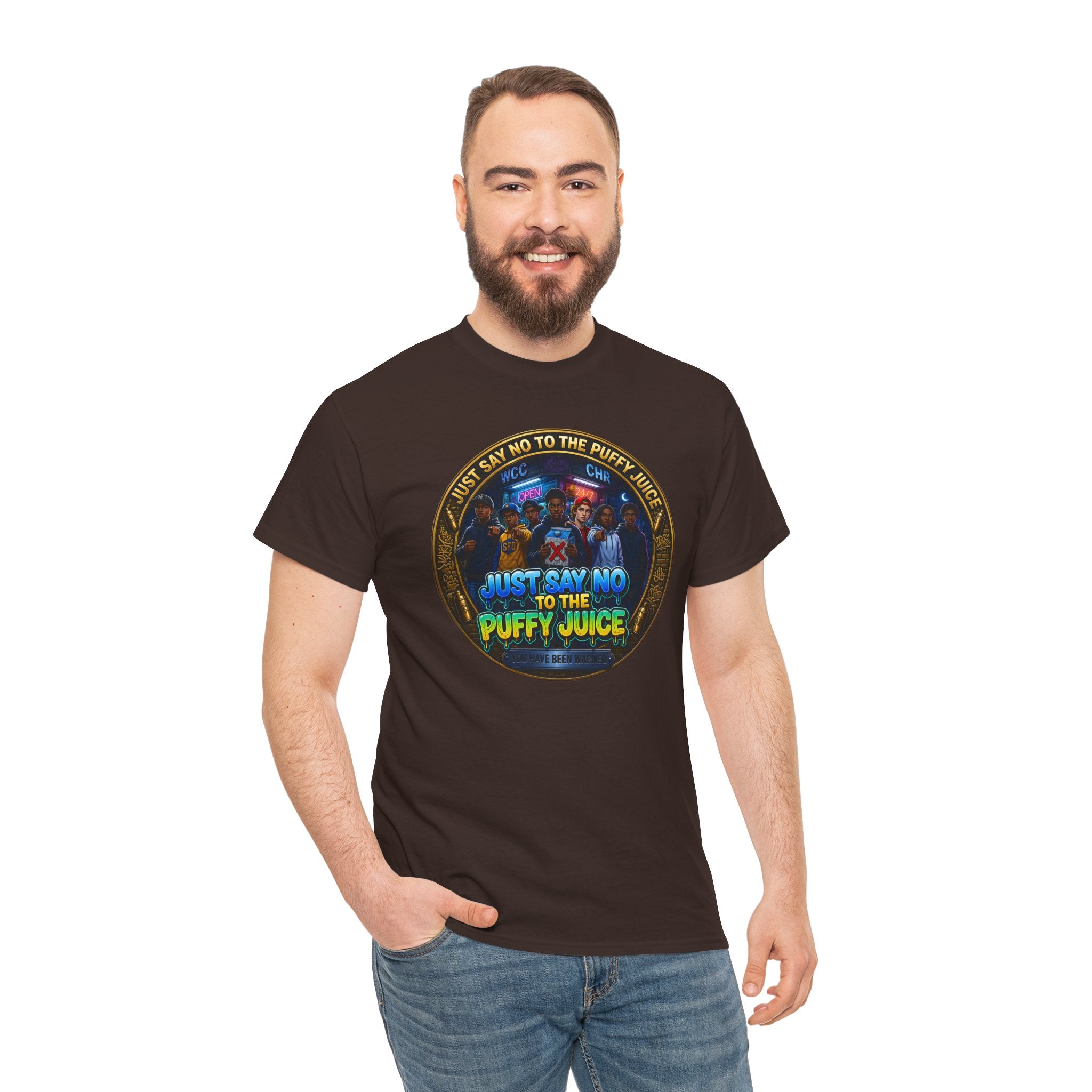 "Just Say No to the Puffy Juice "Tee – Anti-Party Vintage Graphic T-Shirt