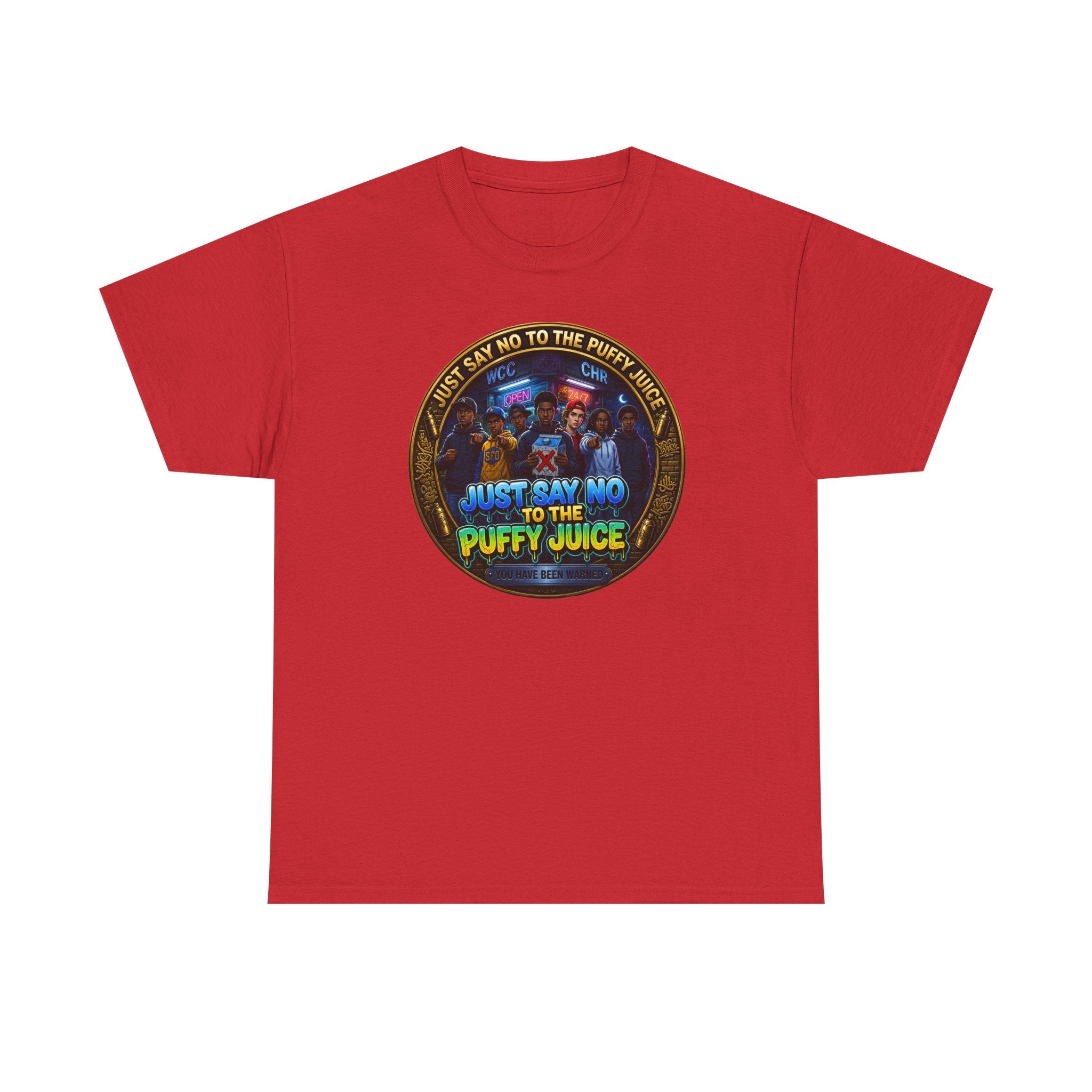 "Just Say No to the Puffy Juice "Tee – Anti-Party Vintage Graphic T-Shirt