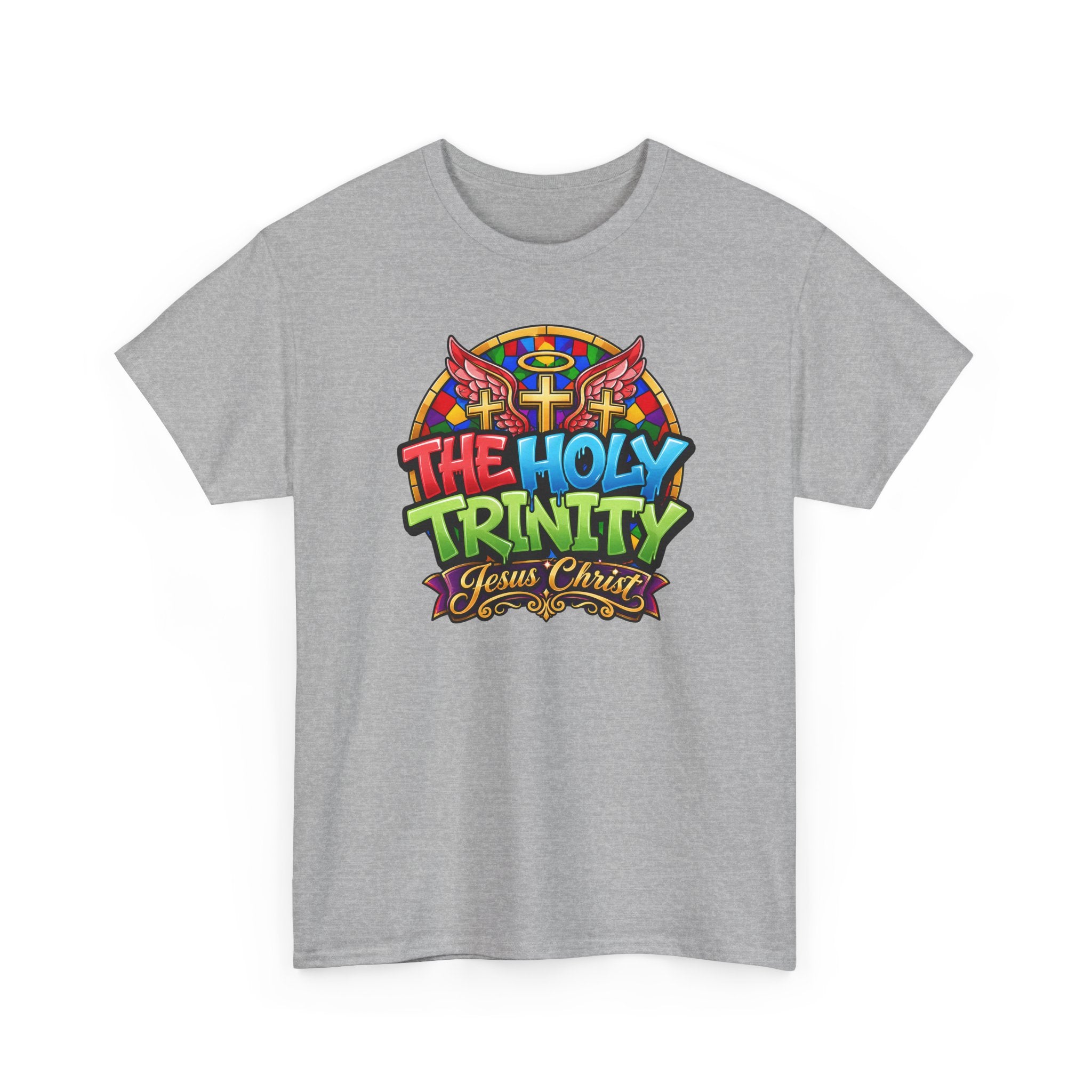 Holy Trinity Graphic Tee — 'The Holy Trinity Jesus Christ' Colorful Faith T-Shirt