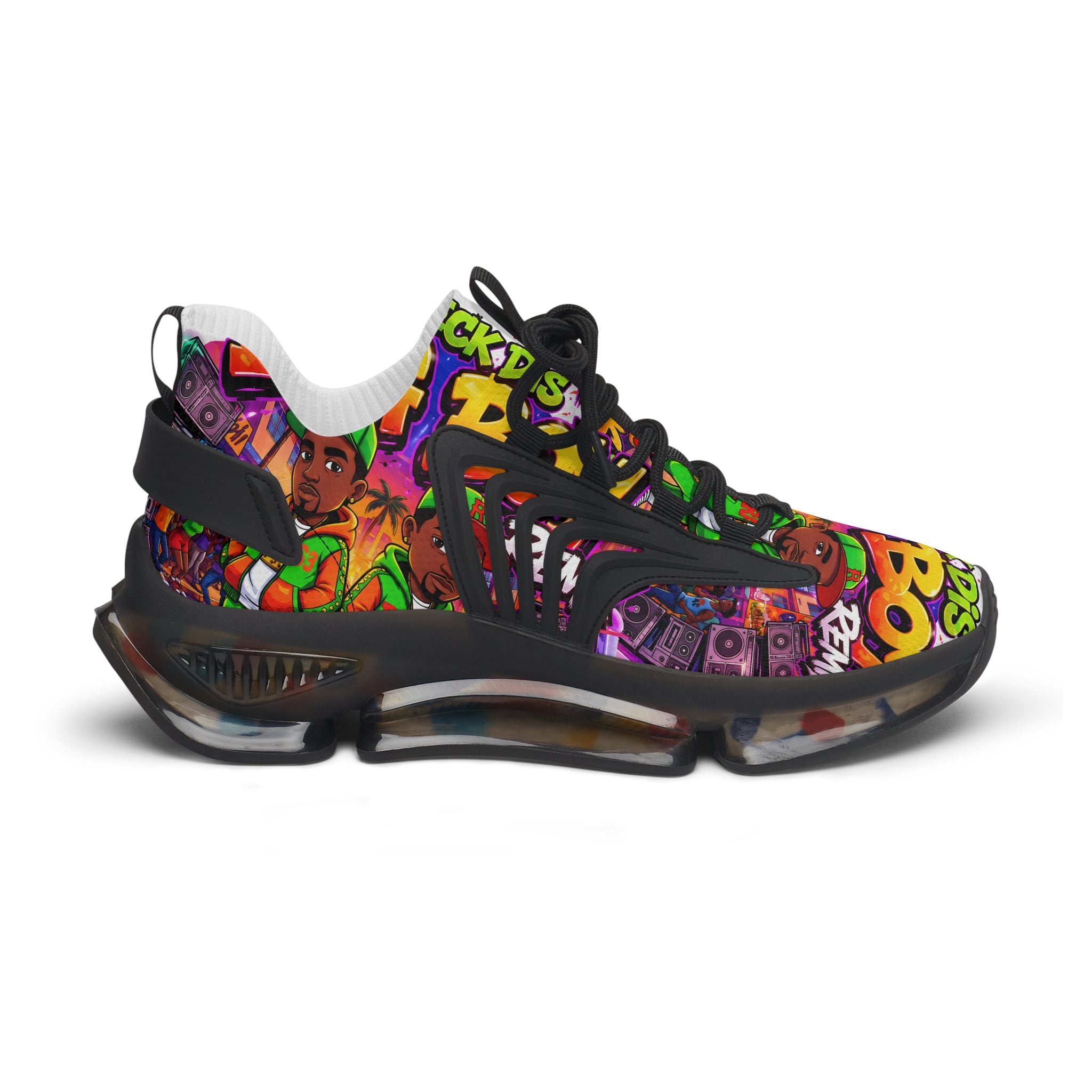 Mesh Sneakers — Colorful Graffiti Pop Art Design