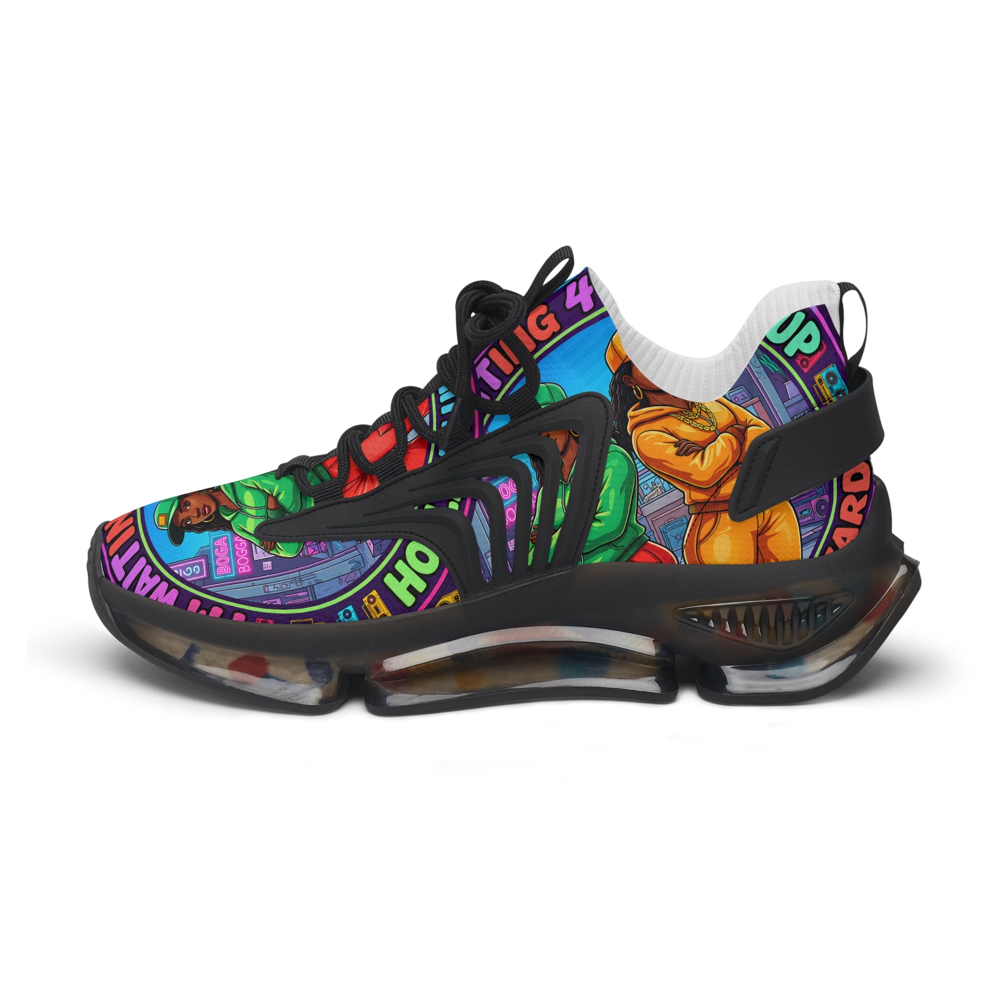 Women's Mesh Sneakers — 'Im Waiting For The Re-Up' Street Art Design