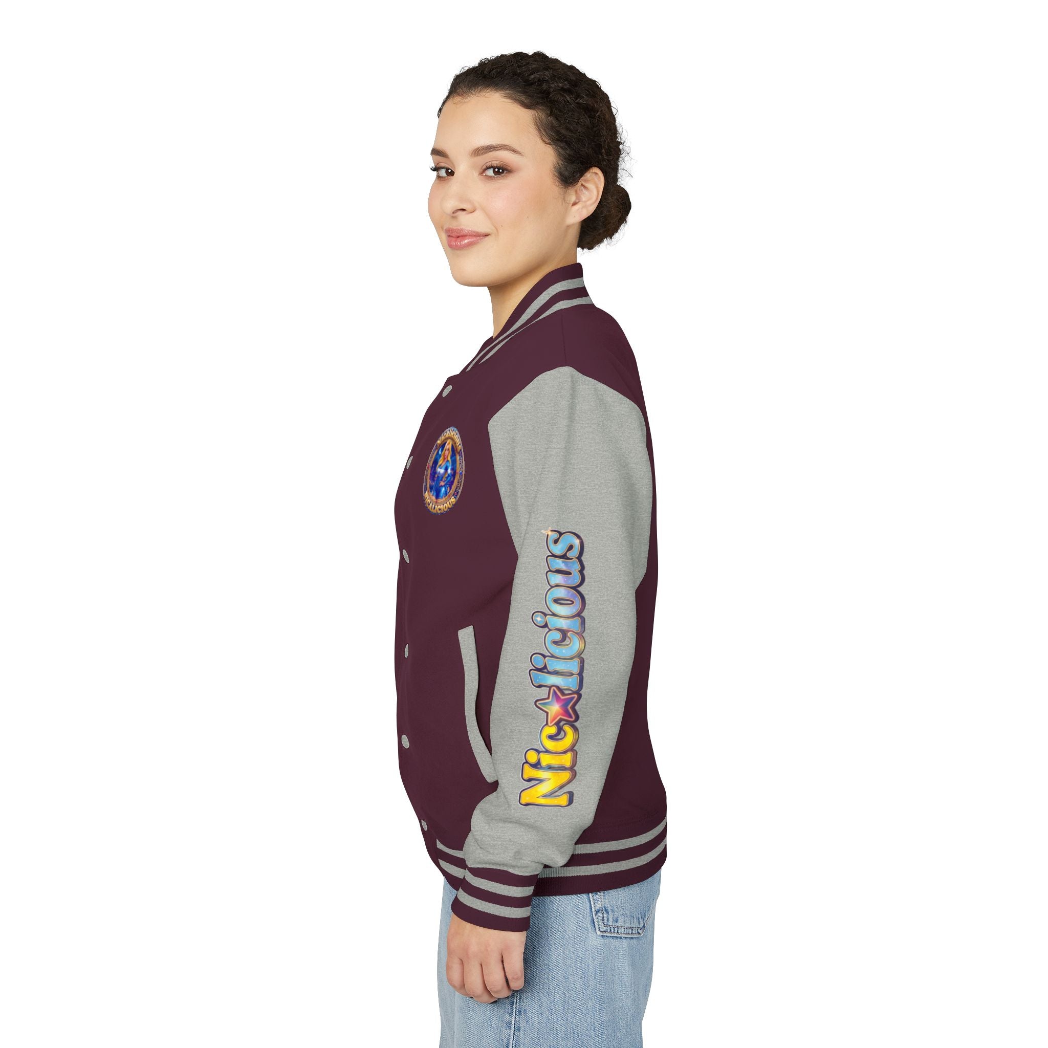 Letterman Jacket — "Nicalicious" Retro Crest Varsity Jacket