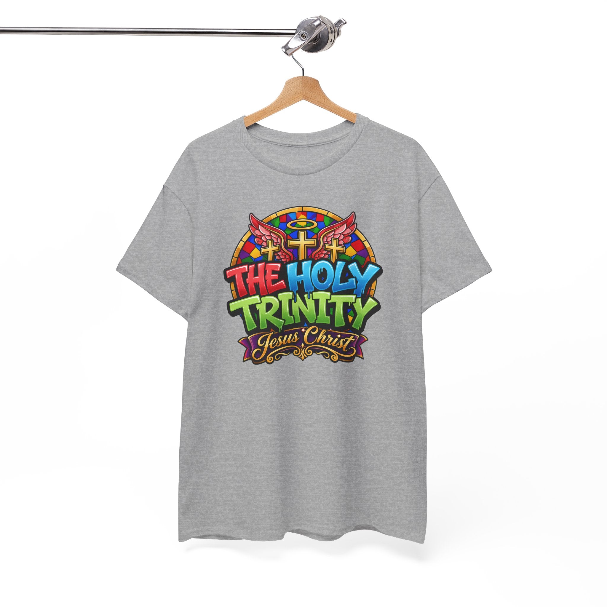 Holy Trinity Graphic Tee — 'The Holy Trinity Jesus Christ' Colorful Faith T-Shirt