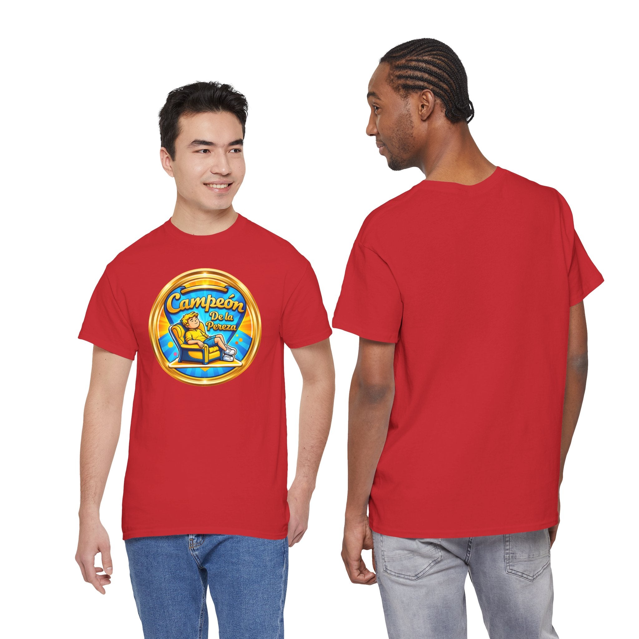 "Campeón De La Pereza" Tee — Gold Badge Adventure T‑Shirt