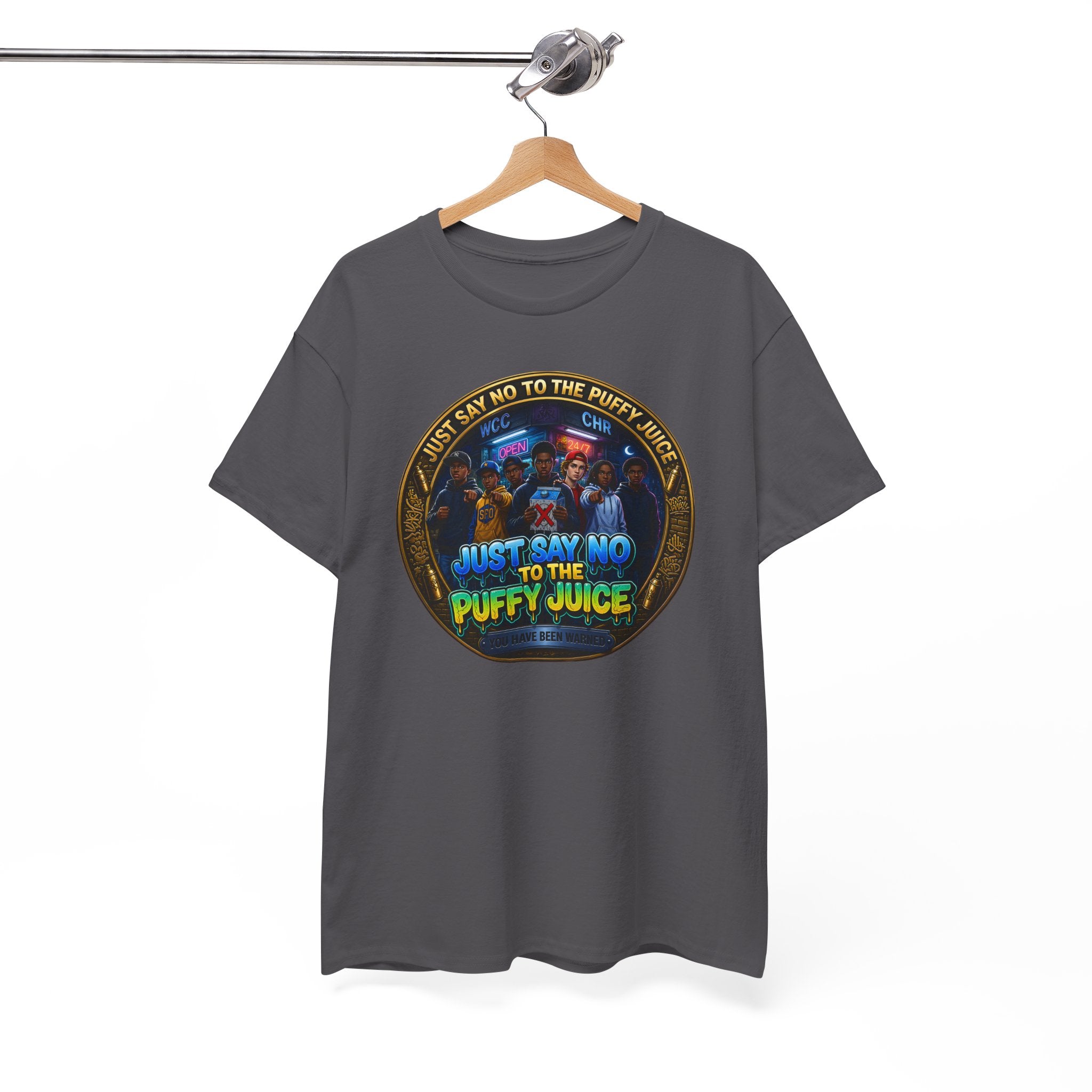 "Just Say No to the Puffy Juice "Tee – Anti-Party Vintage Graphic T-Shirt
