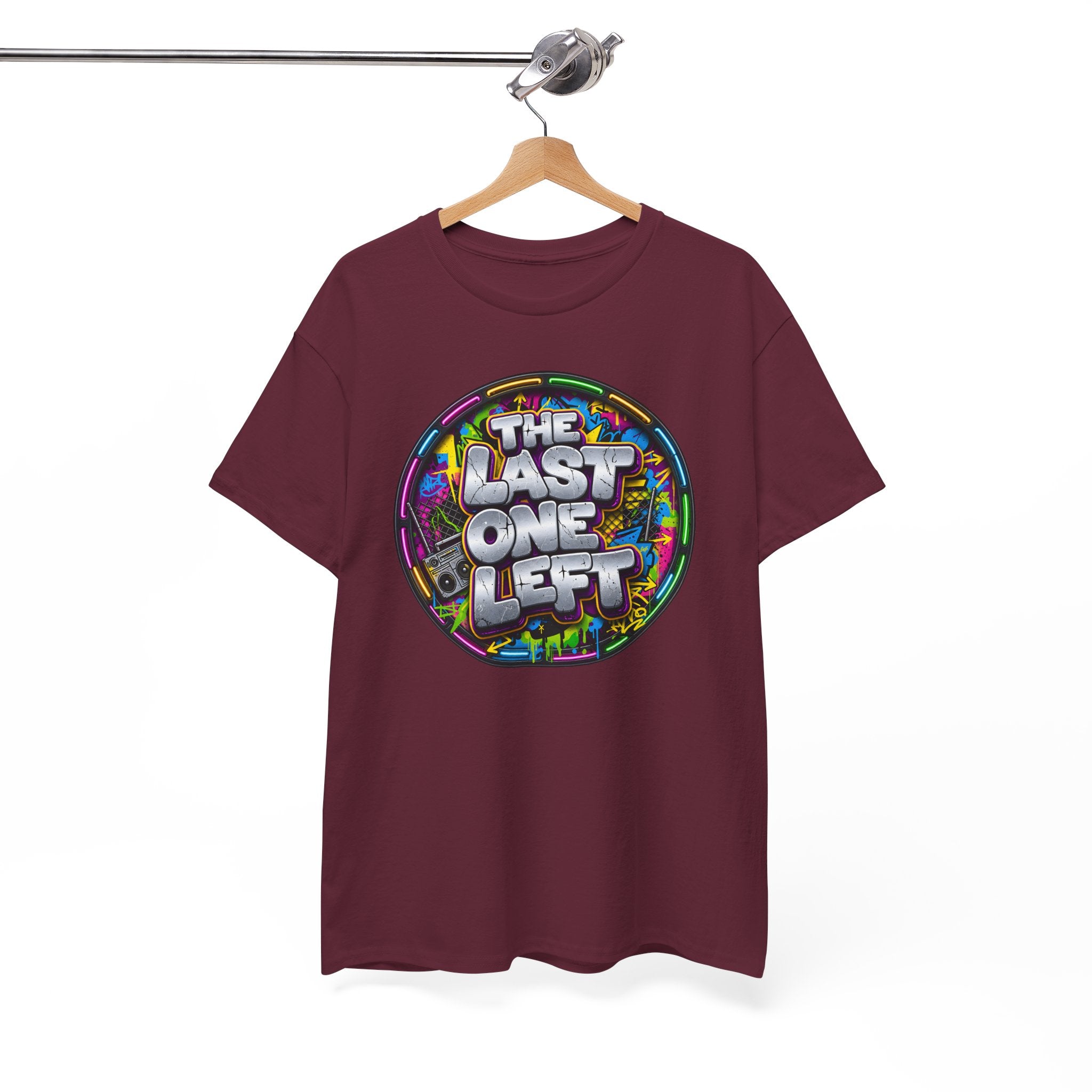 Graphic Tee - "The Last One Left" Colorful Retro Badge