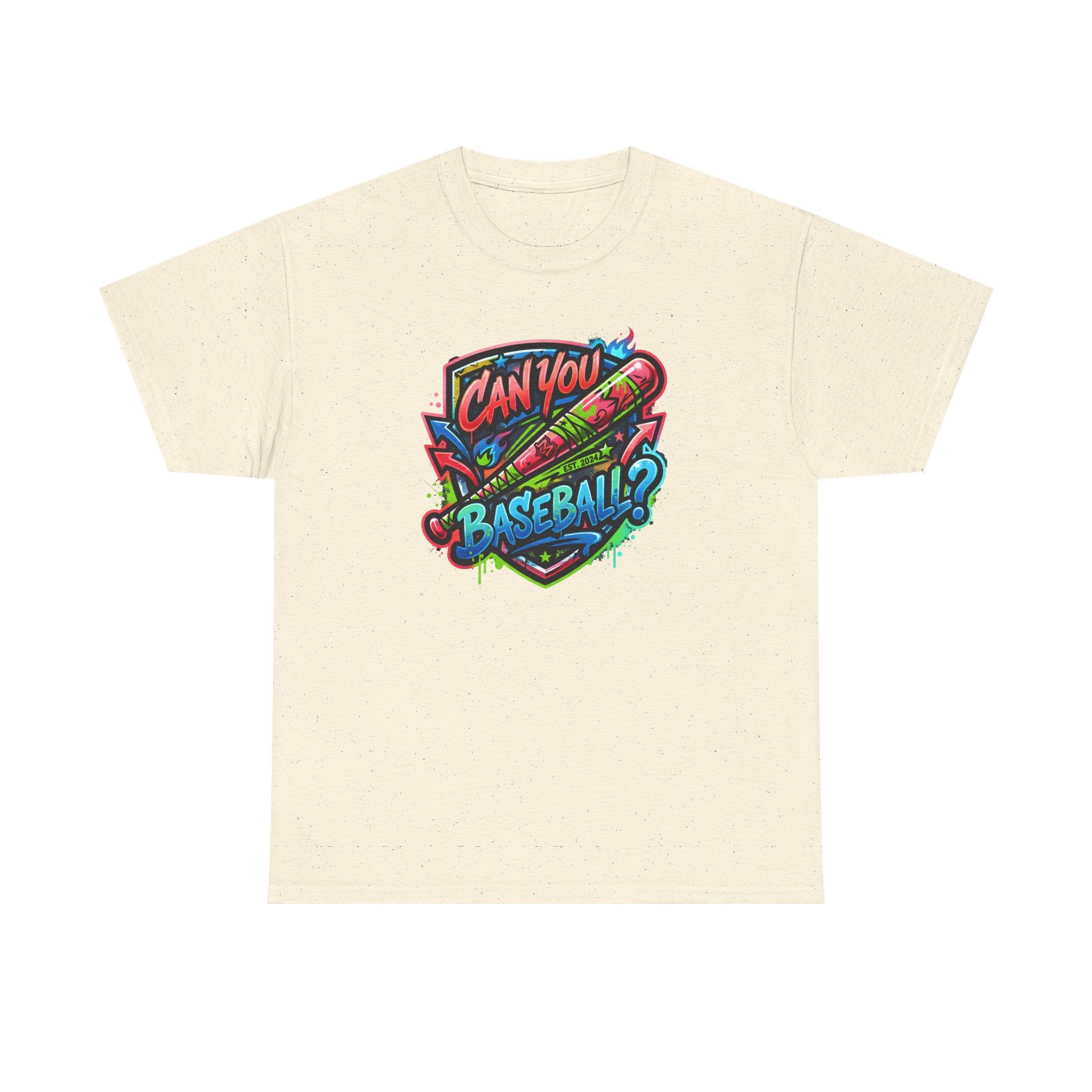 Can You Baseball? T-Shirt — Colorful Retro Baseball Graphic Tee
