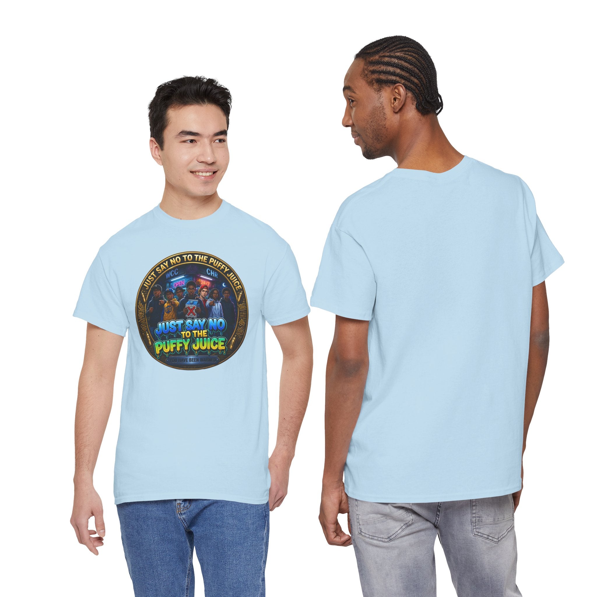 "Just Say No to the Puffy Juice "Tee – Anti-Party Vintage Graphic T-Shirt