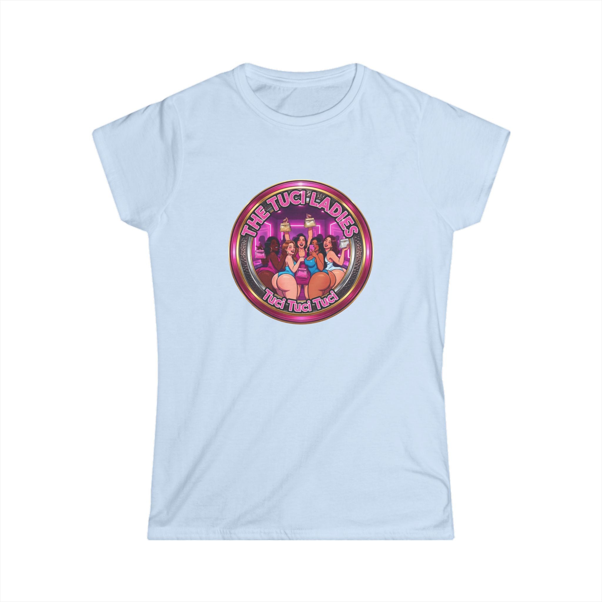 Women's Tee — "The Tuci Ladies" Retro Pinup Graphic