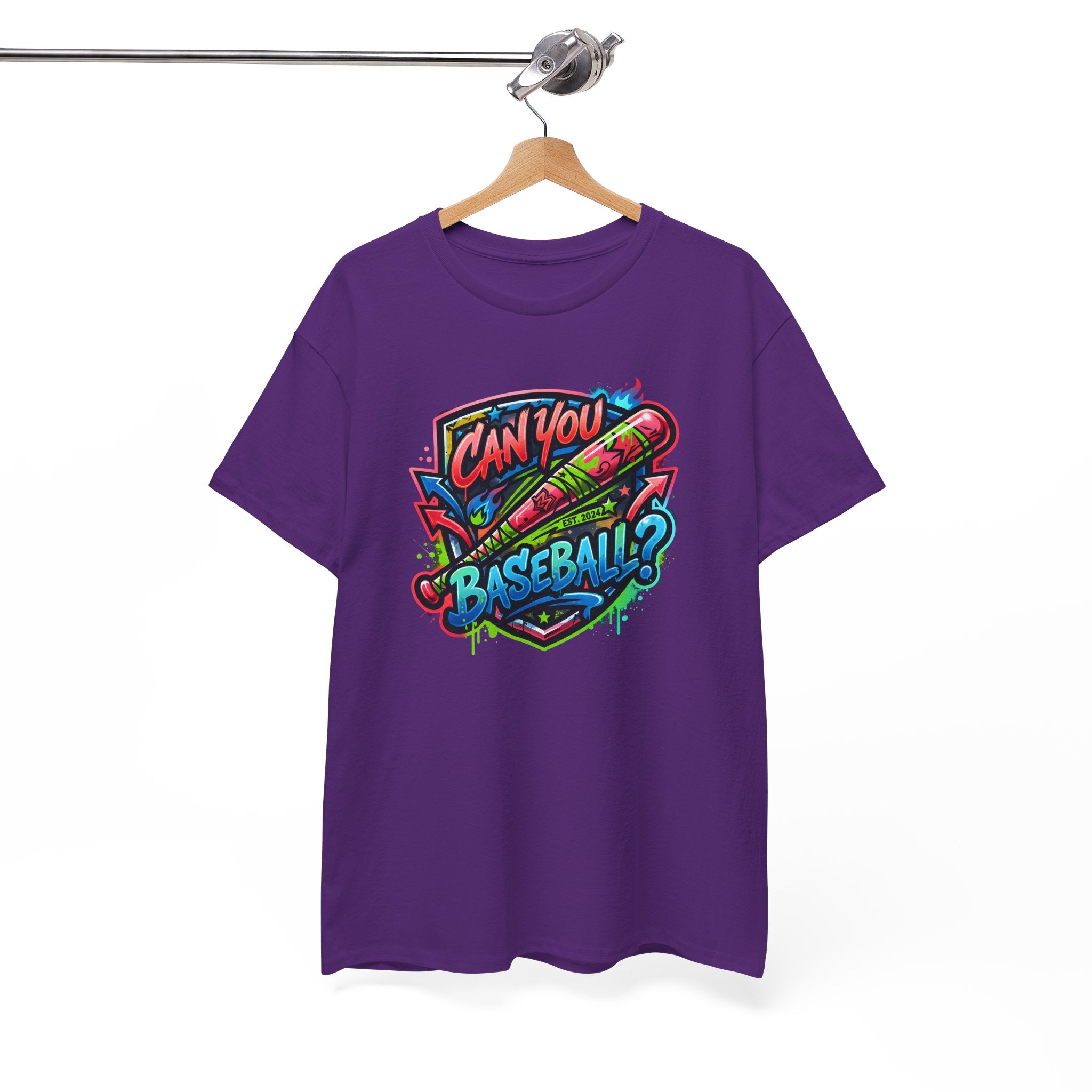 Can You Baseball? T-Shirt — Colorful Retro Baseball Graphic Tee