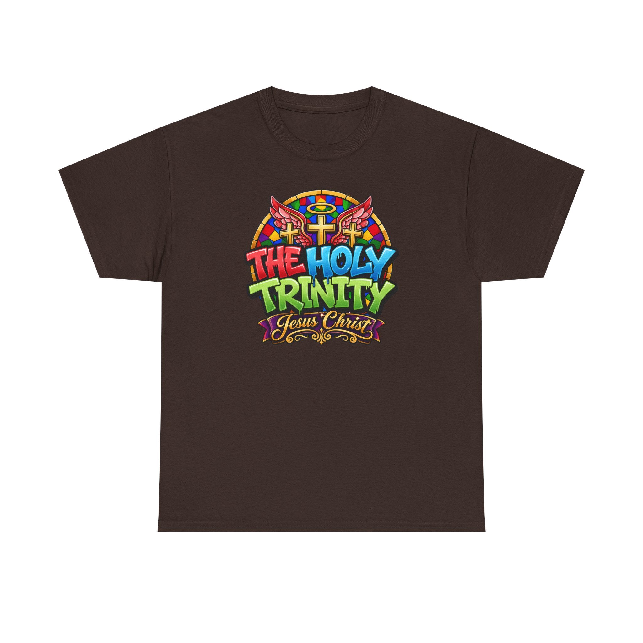 Holy Trinity Graphic Tee — 'The Holy Trinity Jesus Christ' Colorful Faith T-Shirt