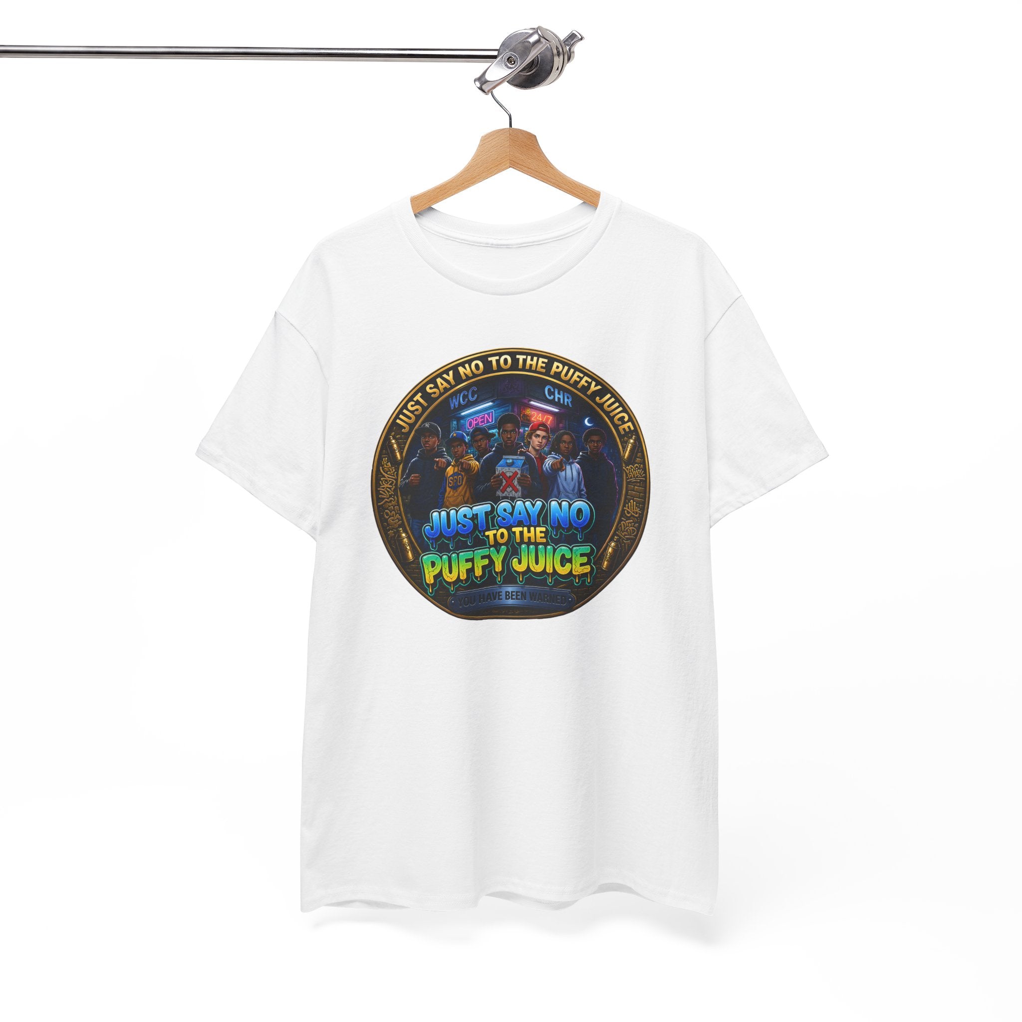 "Just Say No to the Puffy Juice "Tee – Anti-Party Vintage Graphic T-Shirt