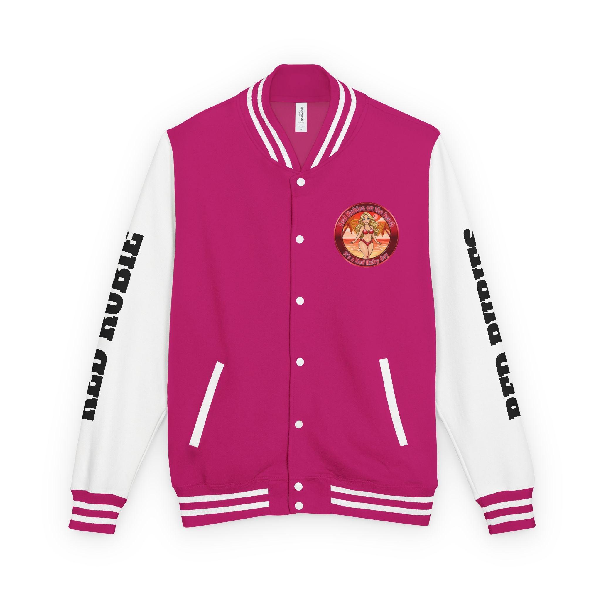 Jacket Letterman Jacket- "It's A Red Rubie Day"