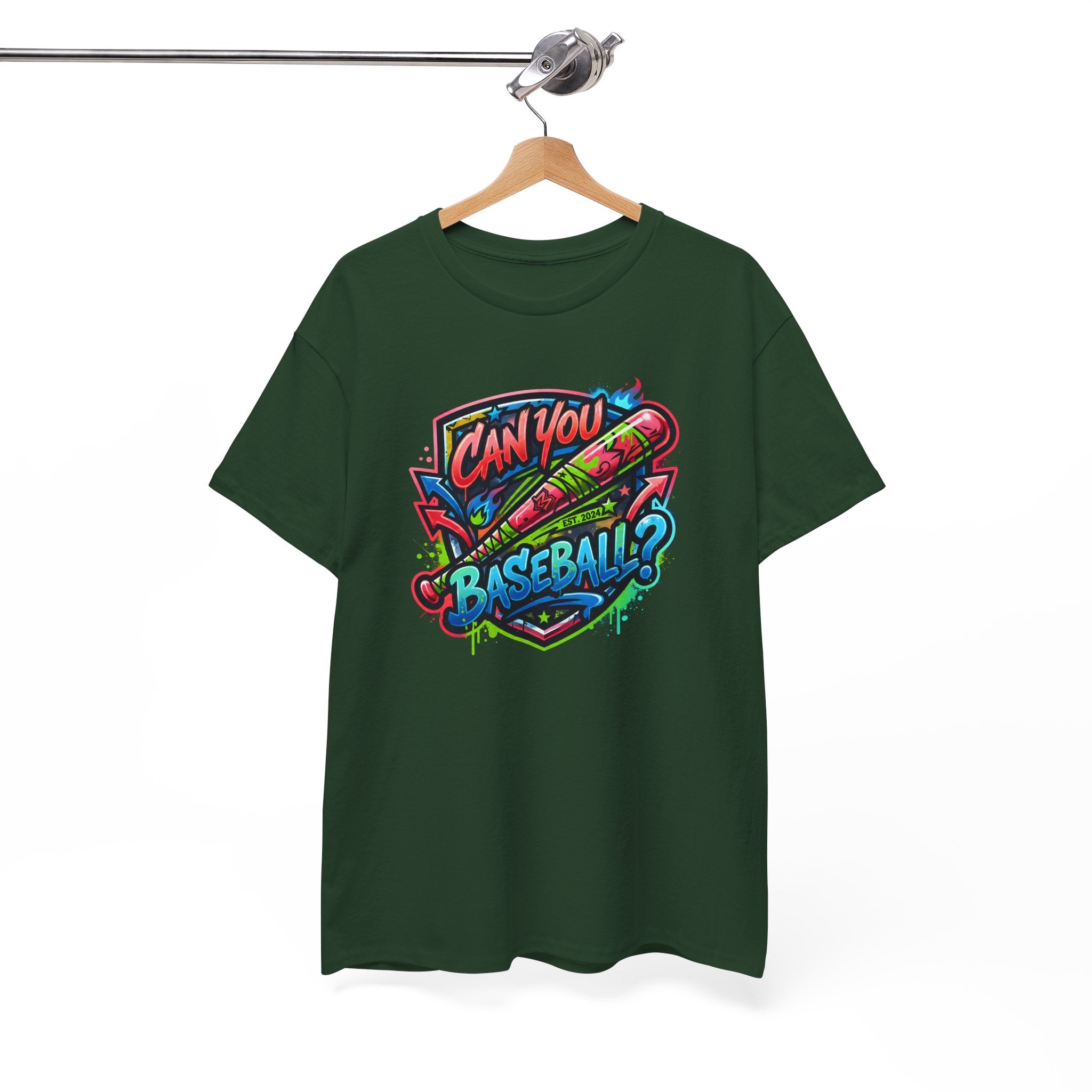 Can You Baseball? T-Shirt — Colorful Retro Baseball Graphic Tee