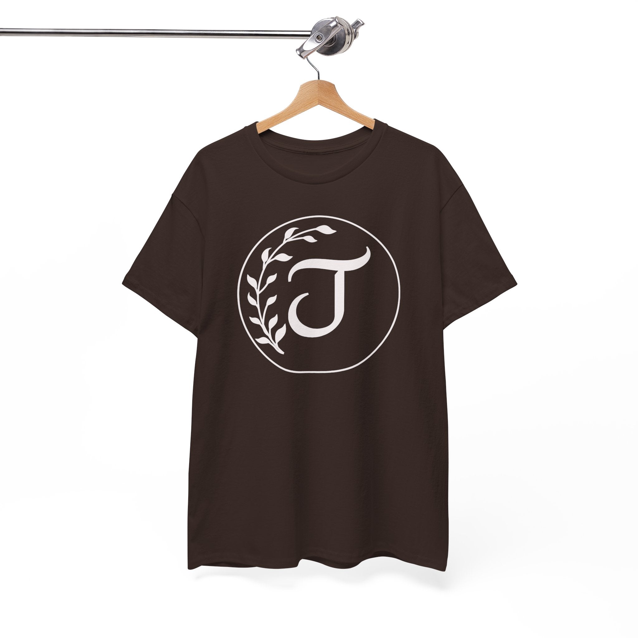 White Tee with Subtle "Floral J " Jesus Christ "— Minimalist Japanese Character T-Shirt