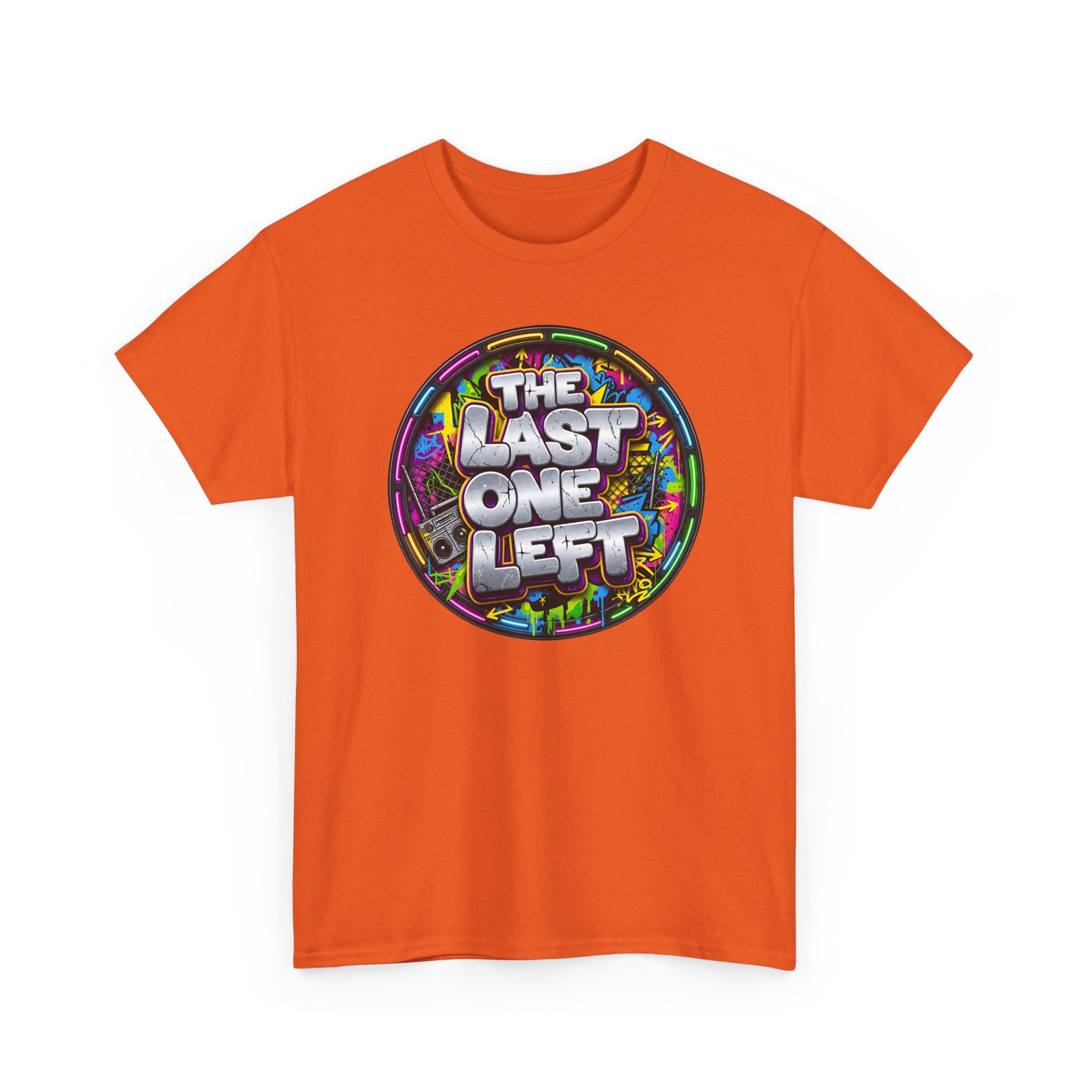 Graphic Tee - "The Last One Left" Colorful Retro Badge
