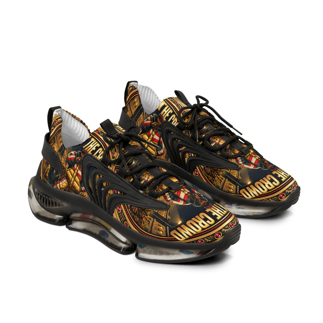 Men's Mesh Sneakers — 'Rock the Crowd' Graphic Athletic Shoes