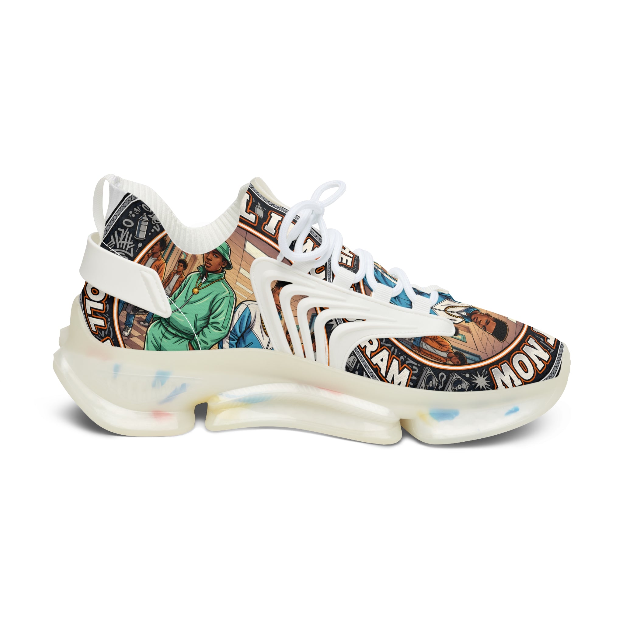 Men's Mesh Sneakers — Vintage 'Cool It Now' Graphic  Athletic Shoes