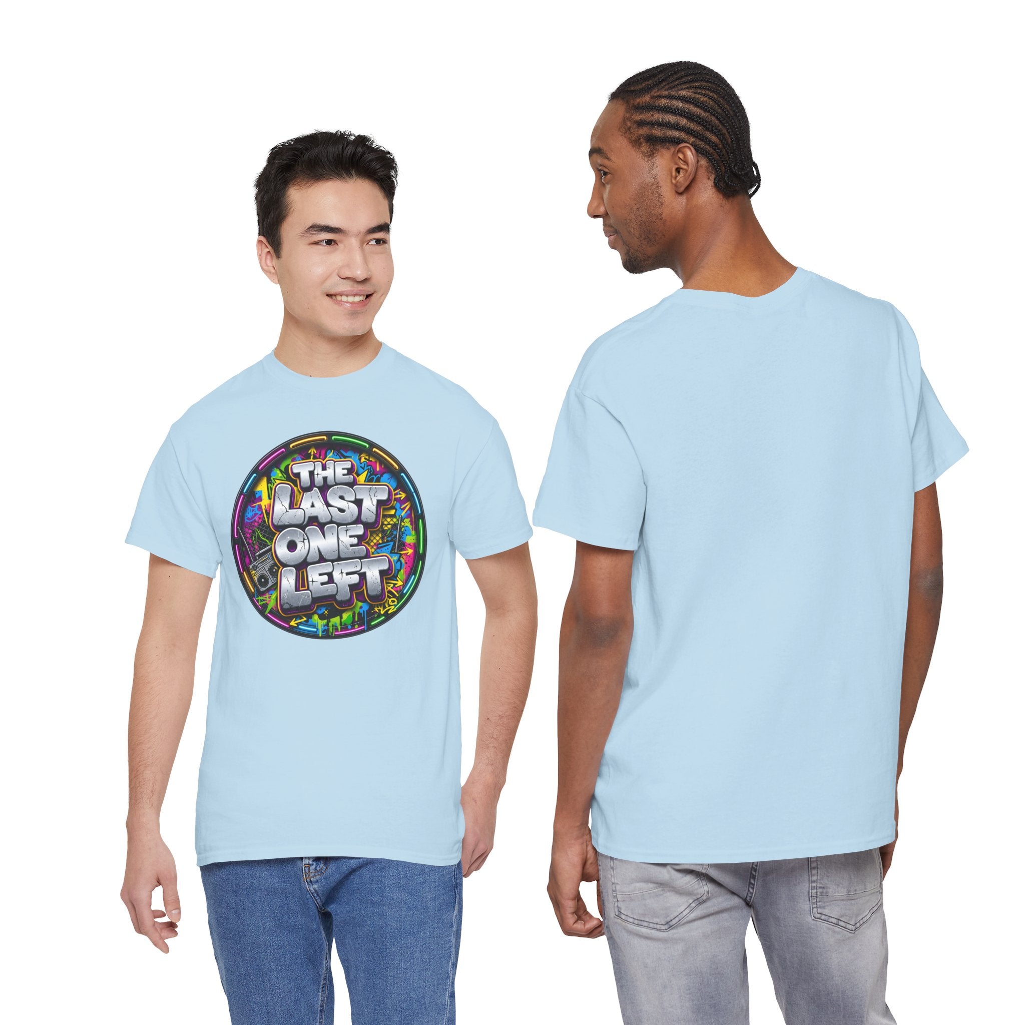 Graphic Tee - "The Last One Left" Colorful Retro Badge