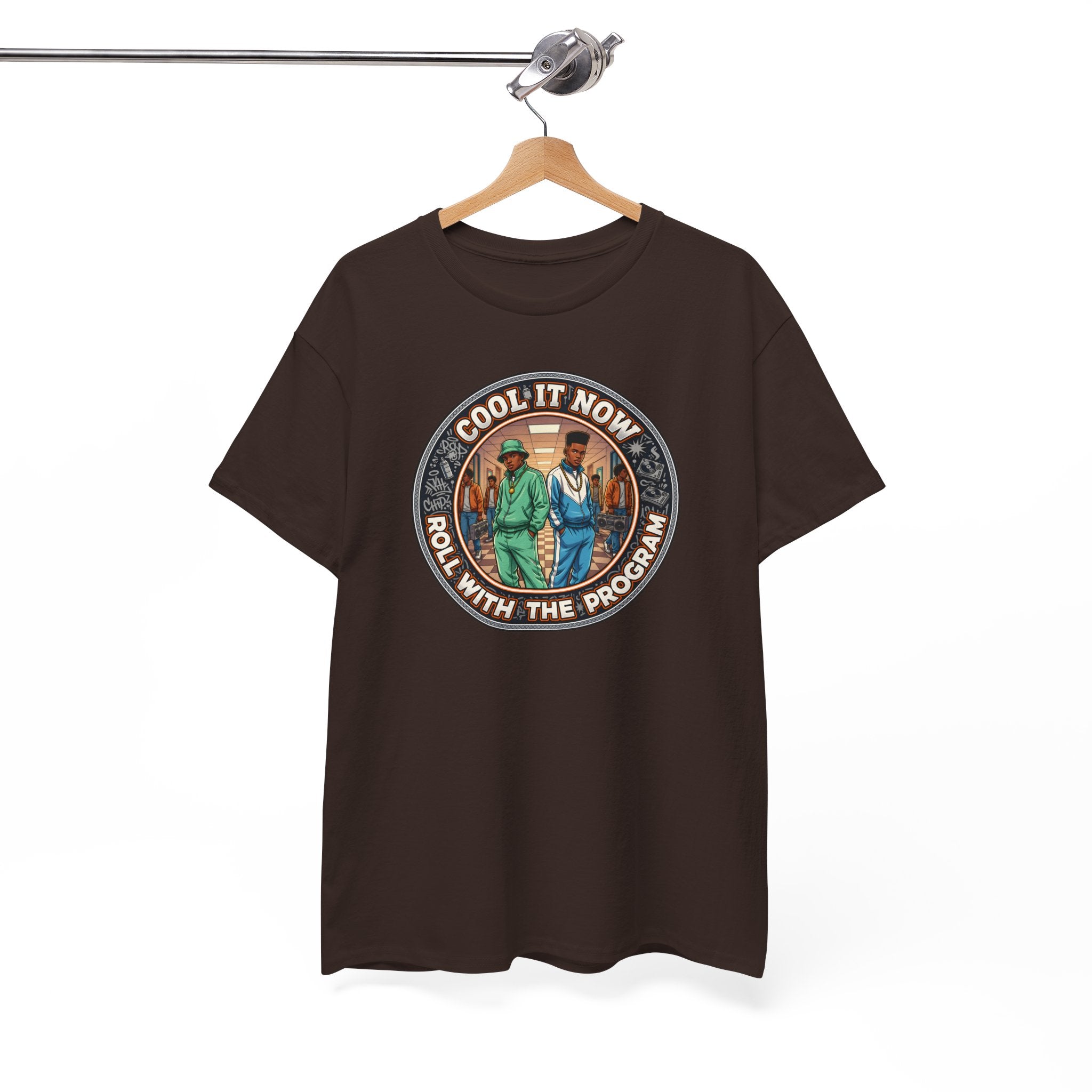 Cool It Now Tee — "Cool It Now Roll With The Program" Vintage Patch Graphic T-Shirt
