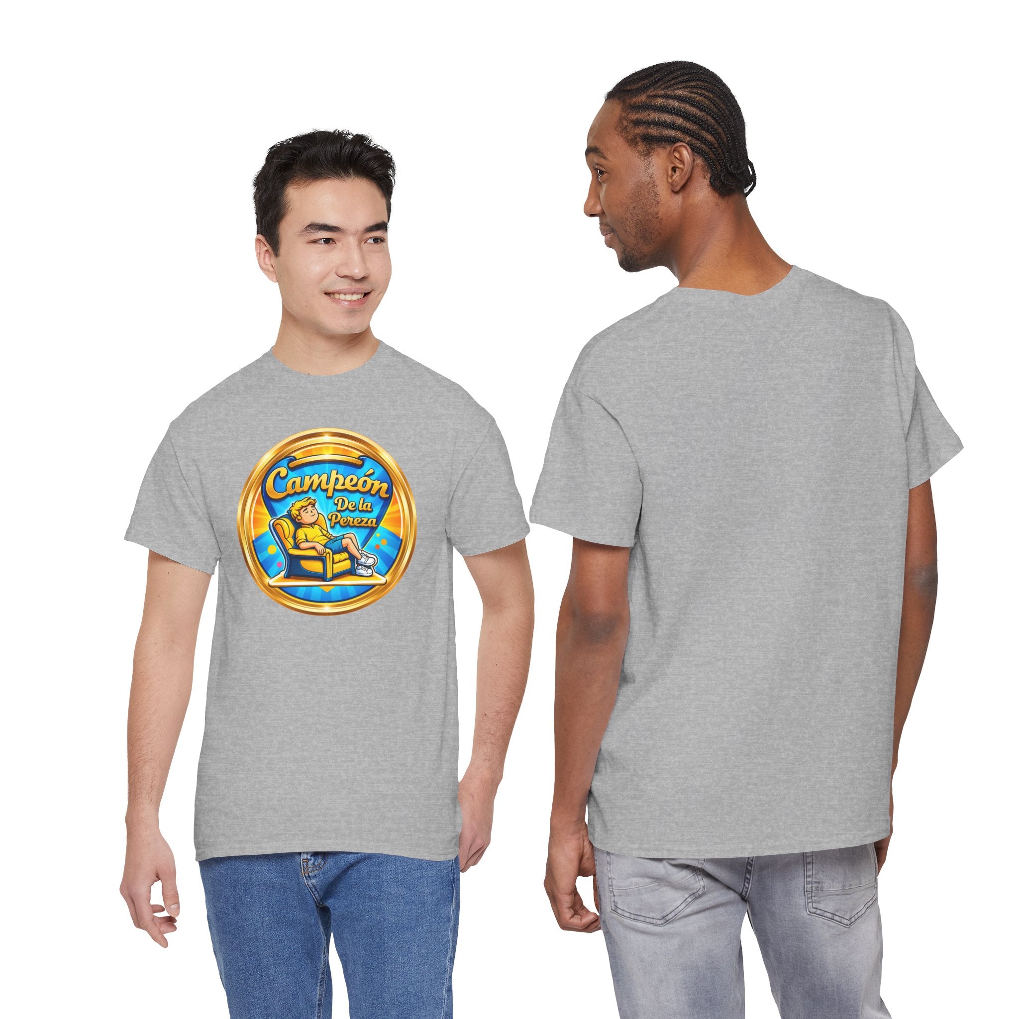 "Campeón De La Pereza" Tee — Gold Badge Adventure T‑Shirt